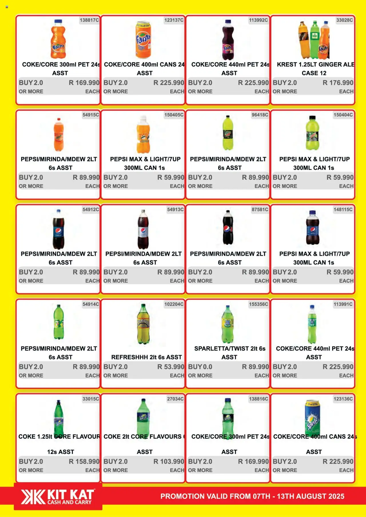 KIT KAT Cash & Carry Weekly Traders Special │ valid from 07.08.2025 | Page: 6 | Products: Silla apilable, Case, Coke, Fanta