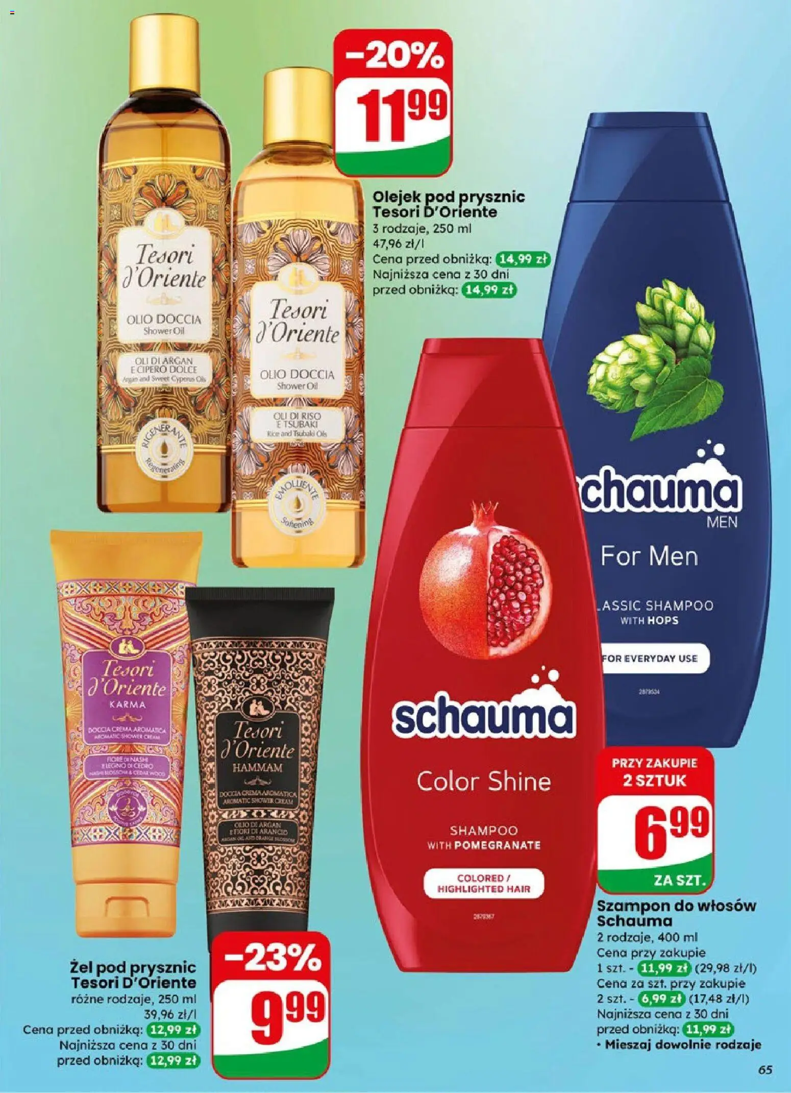 Dino gazetka od 08.04.2026 | Strona: 65 | Produkty: Tesori d'oriente, Prysznic, Szampon, Żel pod prysznic