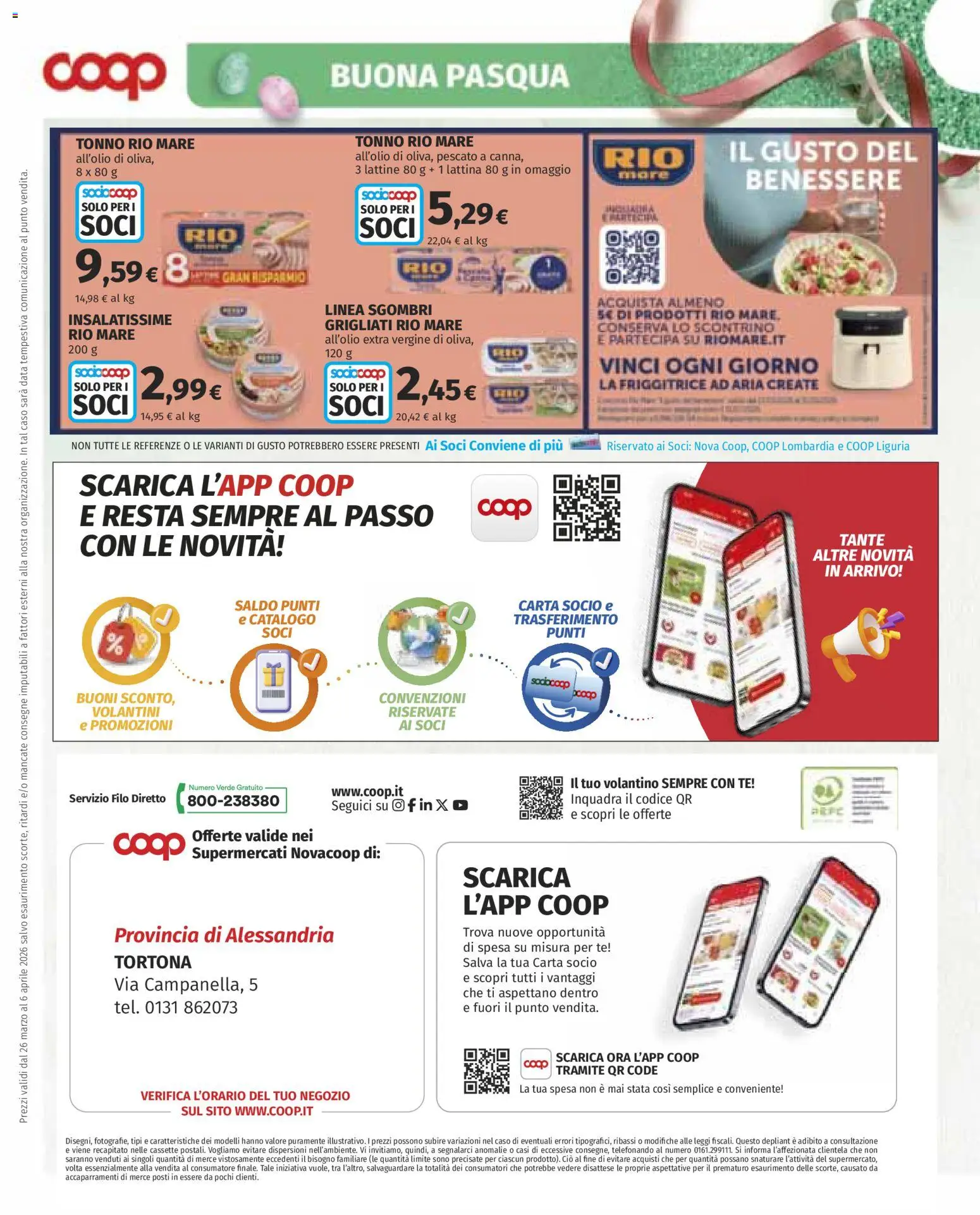 Volantino COOP del 26.03.2026 | Pagina: 14 | Prodotti: Friggitrice ad aria, Tè, Data, Friggitrice