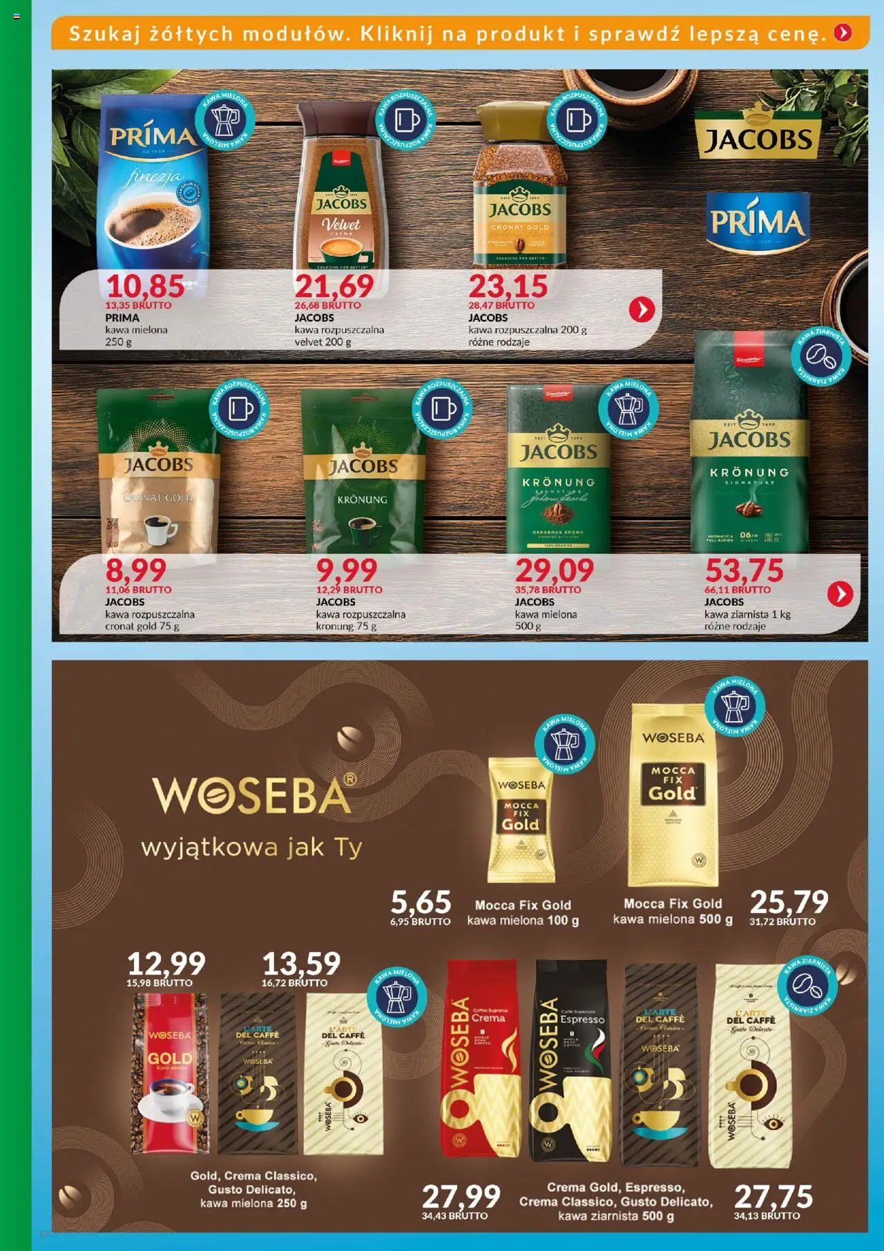 Eurocash Gazetka - Katalog Artykułów Spożywczych od 21.09.2025 | Strona: 57 | Produkty: Kawa ziarnista, Kawa rozpuszczalna, Kawa
