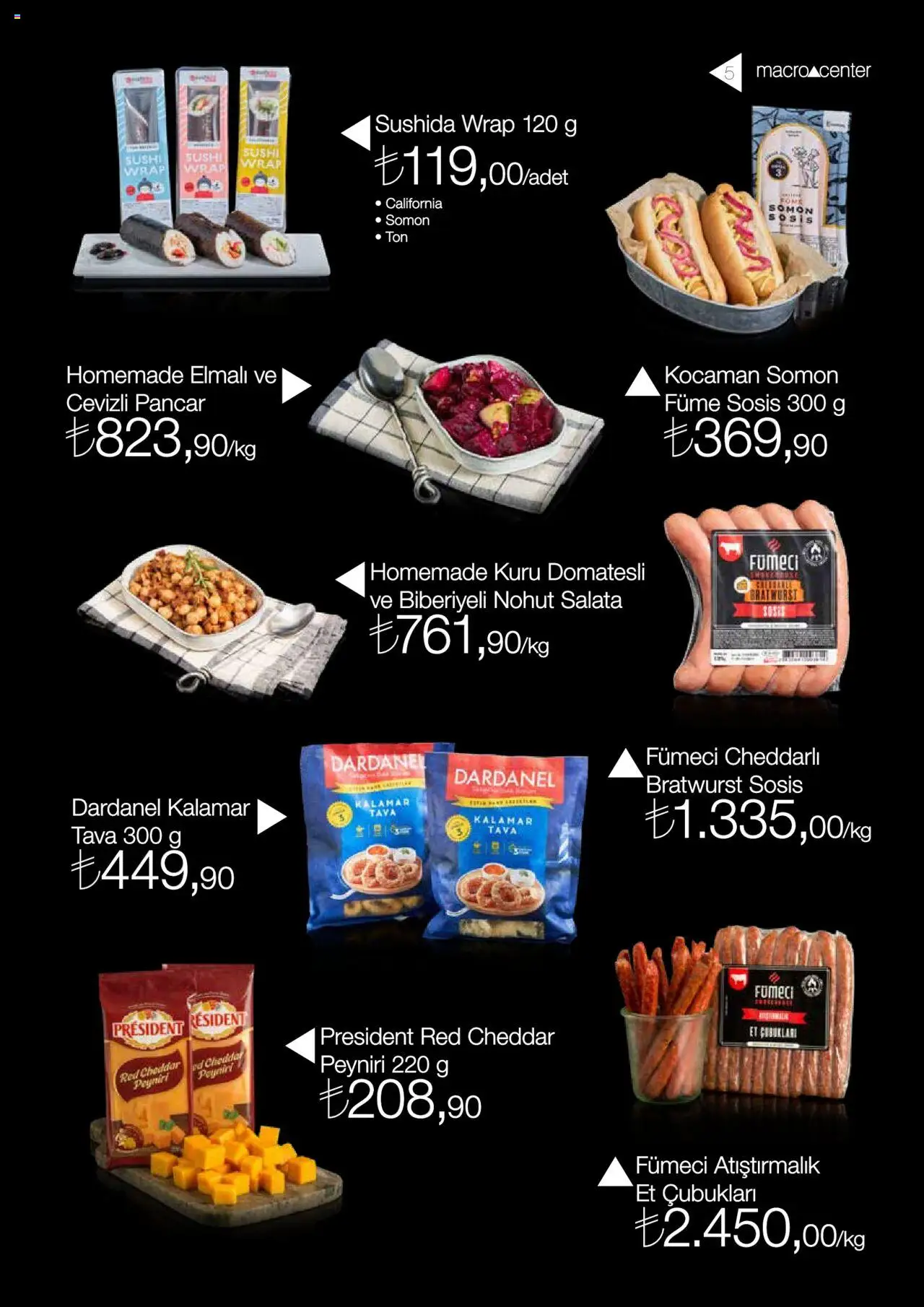 Migros Katalog - MacroStyle Ekim 2025 - 01.10.2025 tarihinden itibaren geçerlidir | Sayfa: 5 | Ürünler: Atıştırmalık, Salata, Sosis, Somon