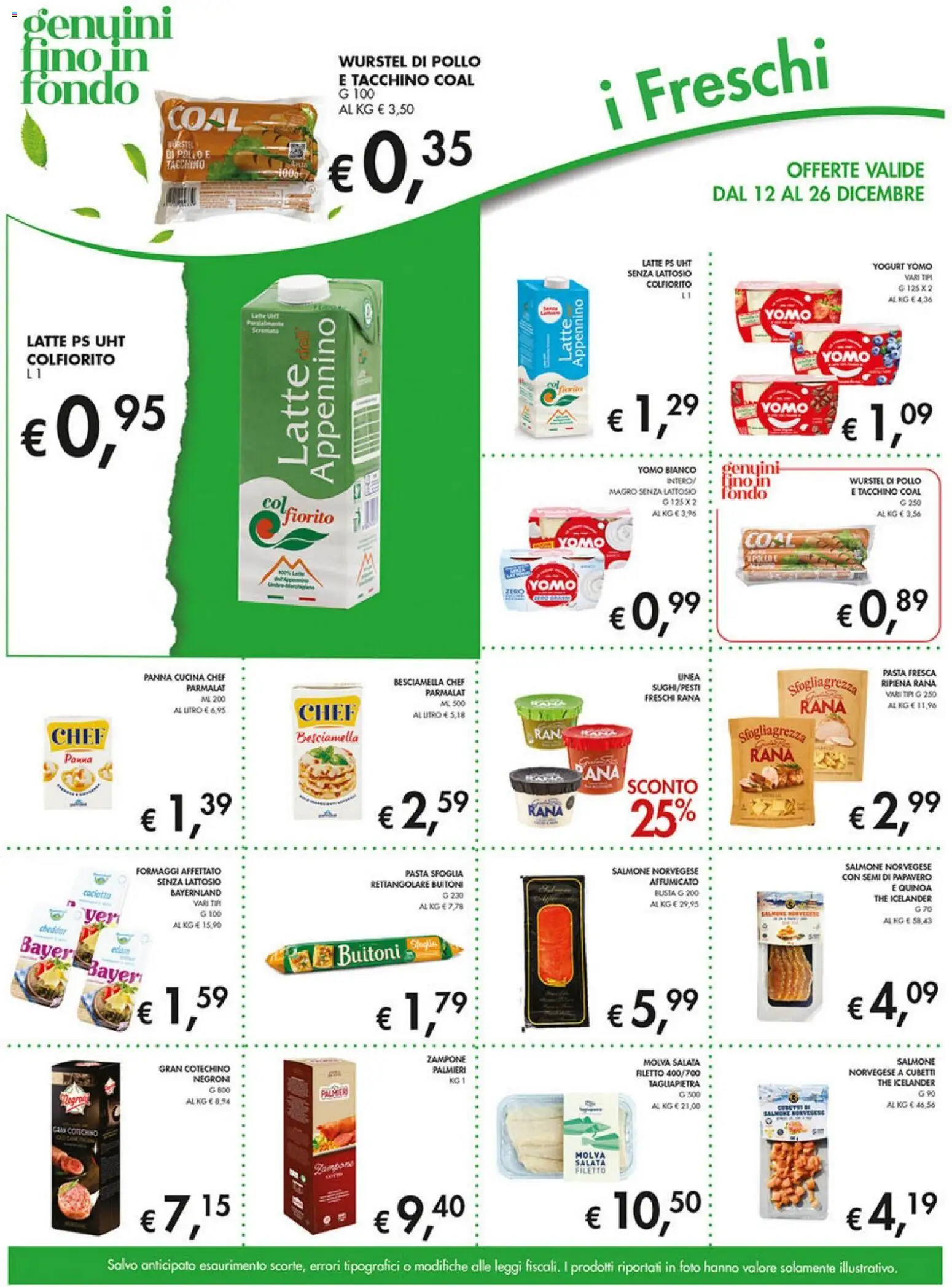 Volantino Coal del 12.12.2025 | Pagina: 7 | Prodotti: Yogurt, Pollo, Wurstel, Besciamella