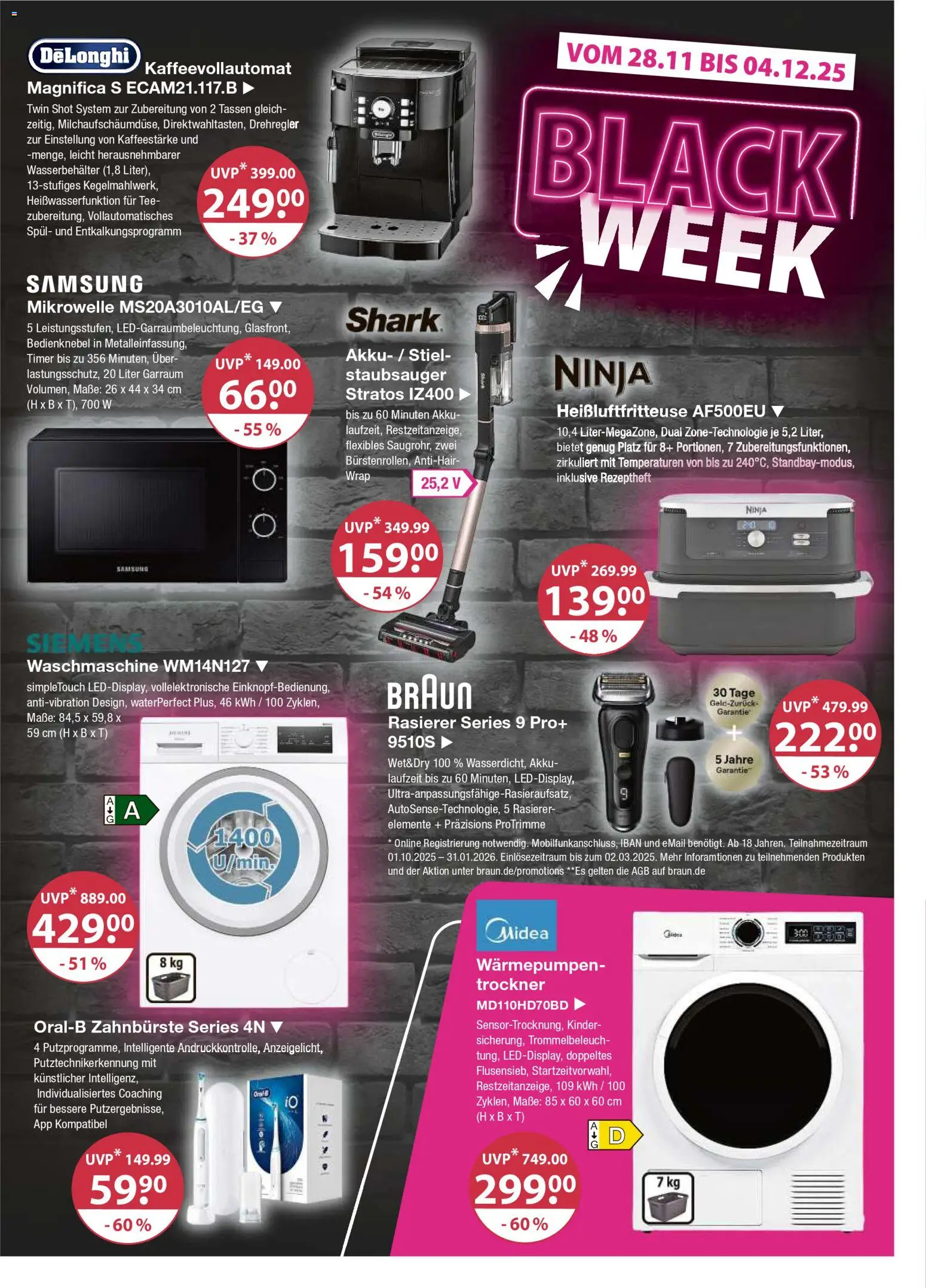 V-Markt - Schwaben / Oberbayern – gültig ab 27.11.2025 | Seite: 4 | Produkte: Staubsauger, Samsung, Tee, Heißluftfritteuse