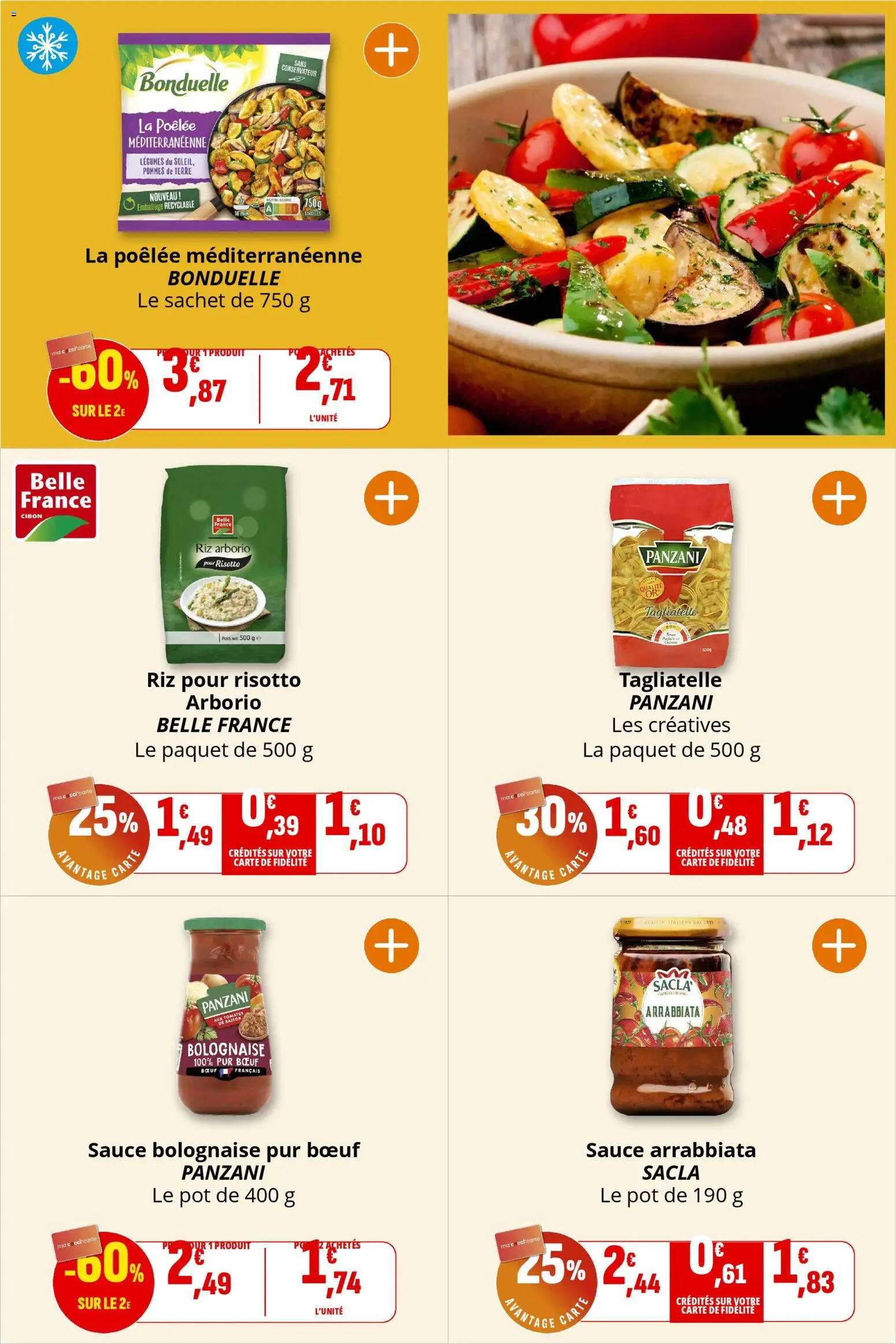 {H1} | Page: 6 | Produits: Poids, Sauce bolognaise, Tomates, Riz
