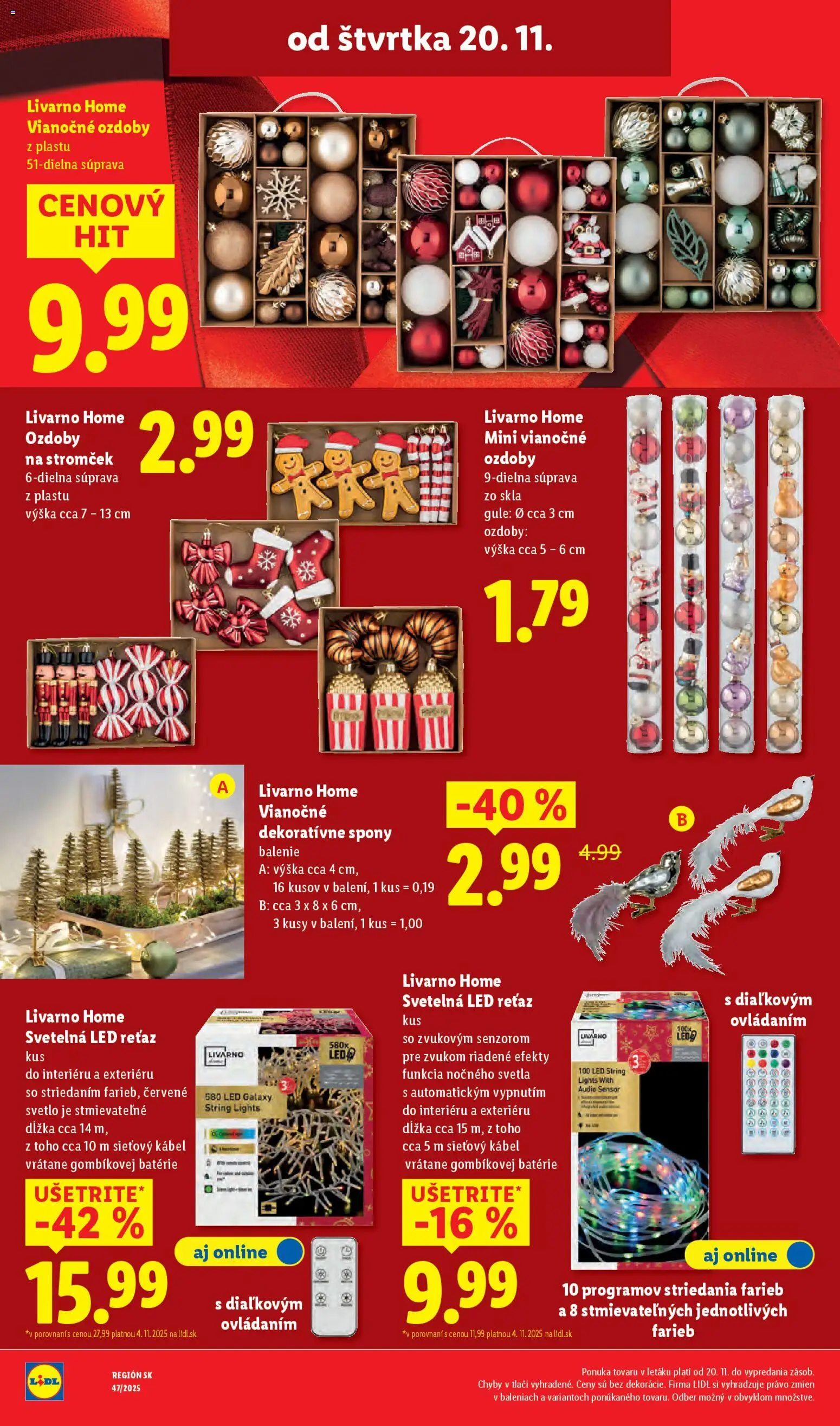 Nové Lidl akcie – leták je platný od 20.11.2025 | Strana: 37 | Produkty: Svetlo, Led, Svetlá