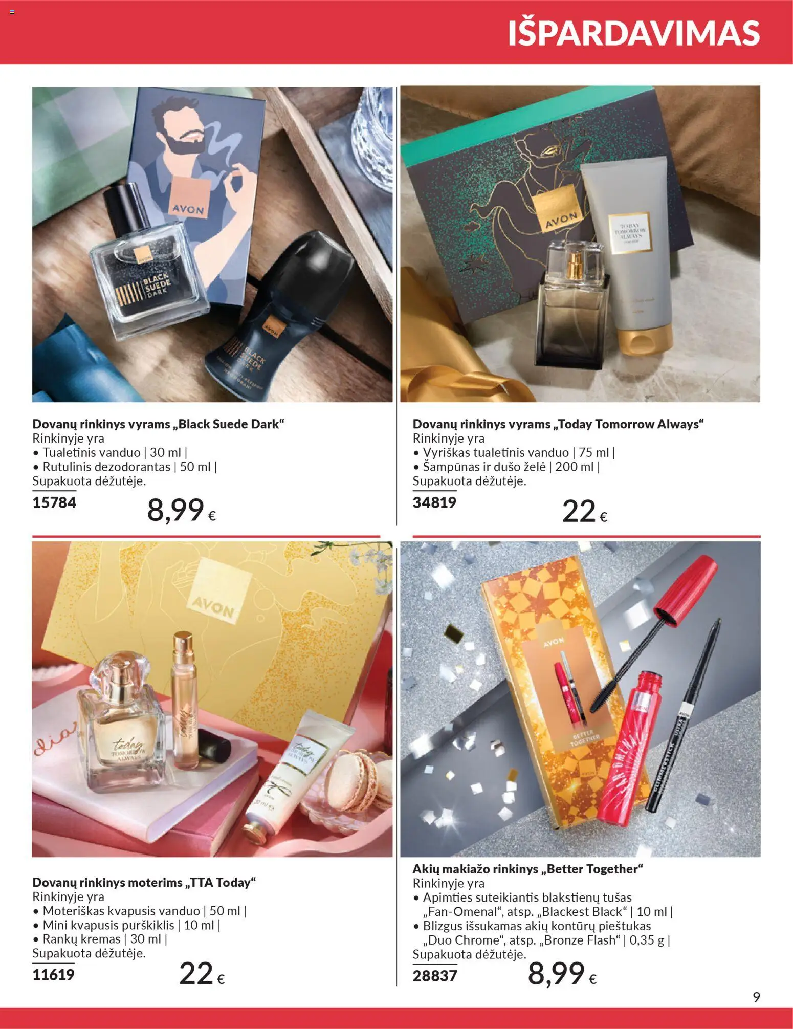 AVON akcijos nuo 01.12.2025 | Puslapis: 9 | Prekių: Rutulinis dezodorantas, Kremas, Dušo želė, Dezodorantas