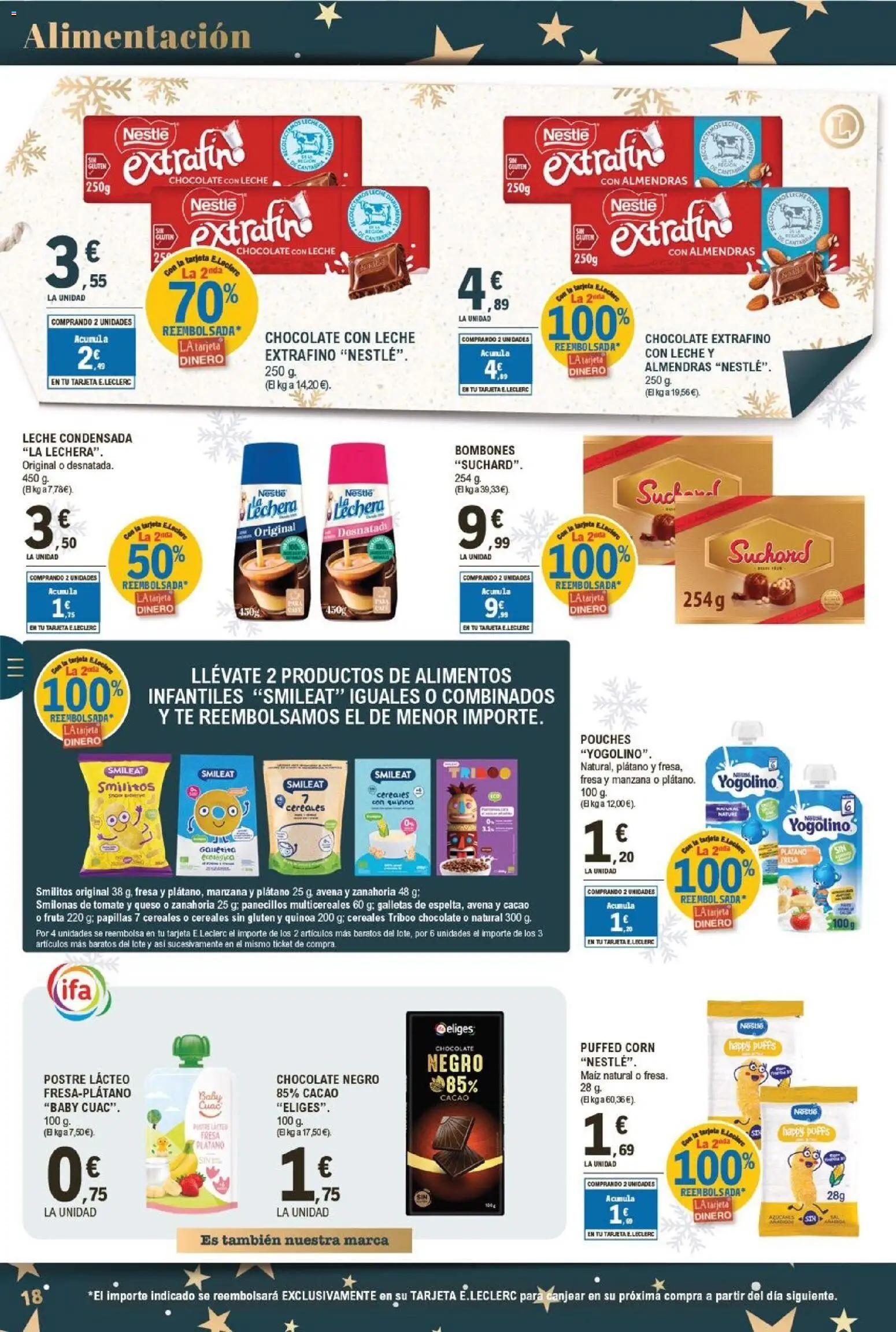 E.Leclerc folleto │ válido desde el 26.12.2025 | Página: 18 | Productos: Chocolate, Cereales, Galletas, Chocolate con leche