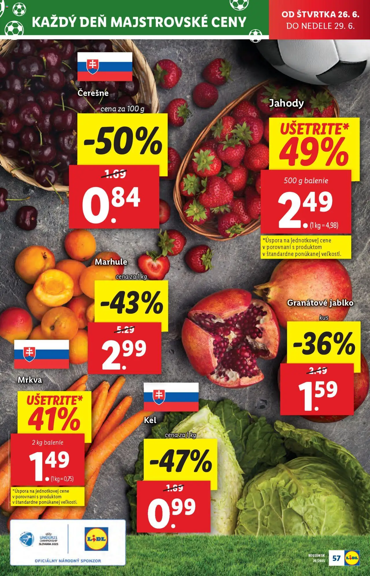 Lidl leták │ platný od 23.06.2025 | Strana: 73 | Produkty: Kel, Mrkva, Čerešne, Marhule