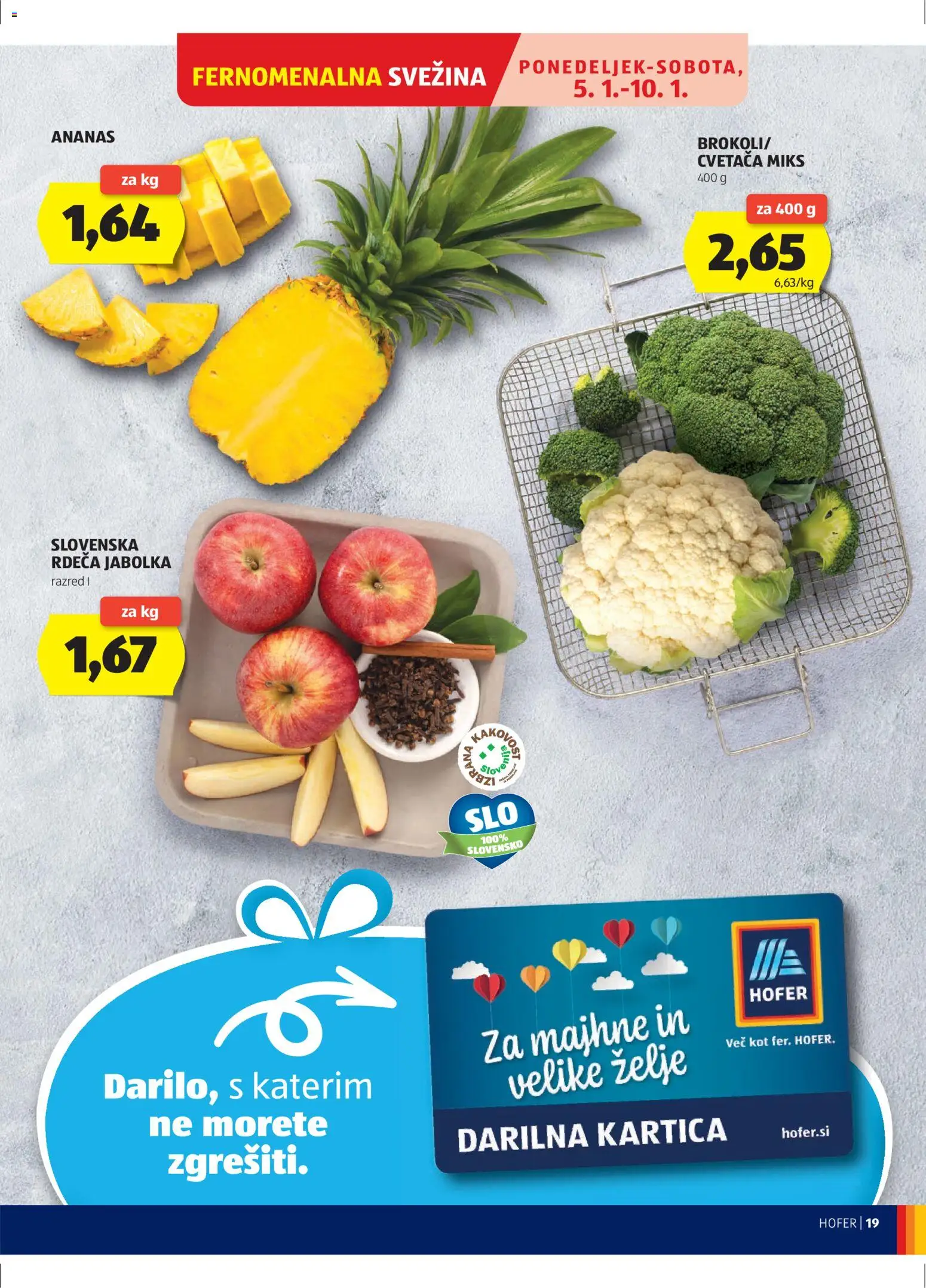 Hofer SI katalog | vrijedi od 30.12.2025 | Stranica: 19 | Proizvodi: Ananas, Zelje