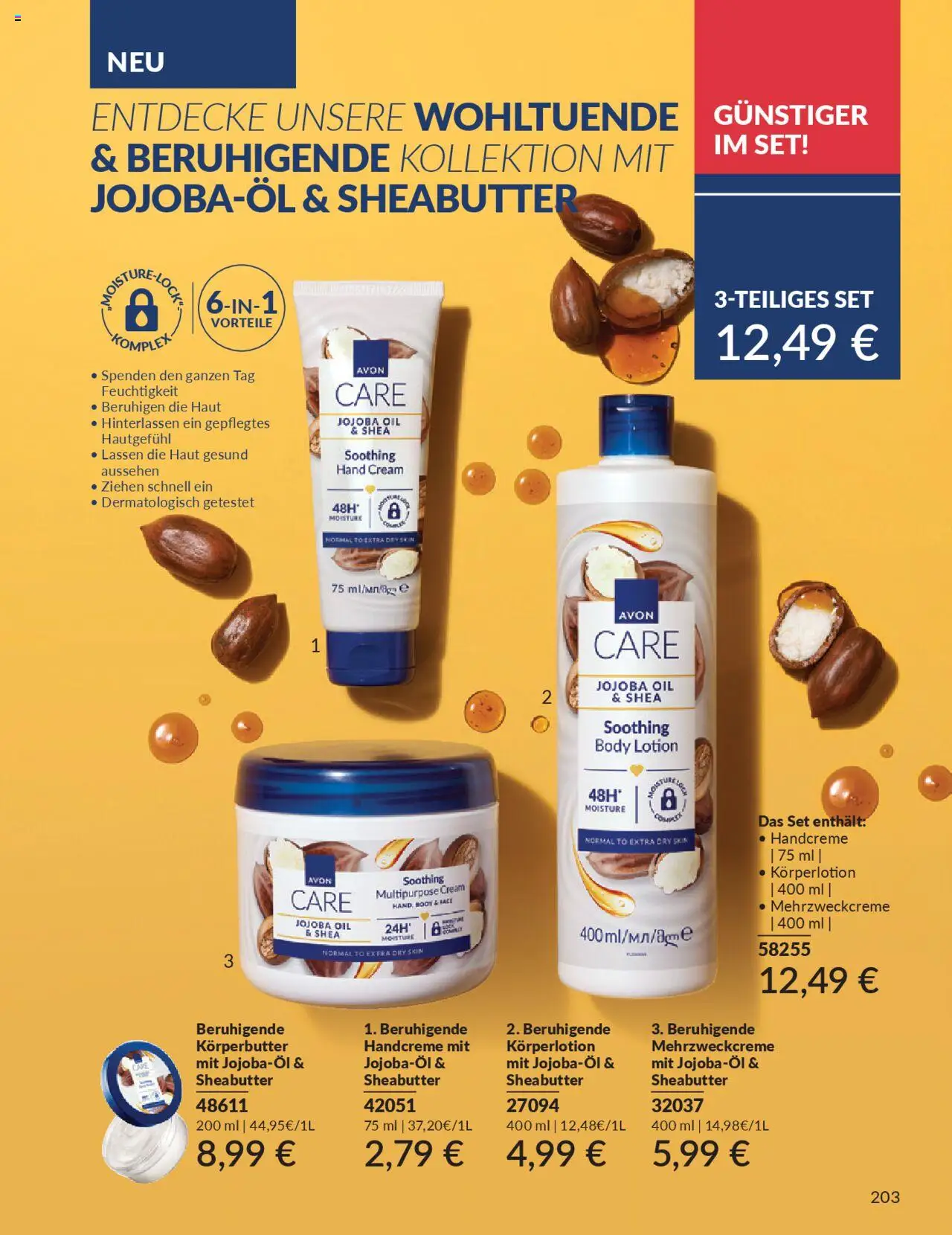 AVON Katalog Oktober 2025 – gültig ab 01.10.2025 | Seite: 205 | Produkte: Handcreme, Body Lotion, Körperlotion