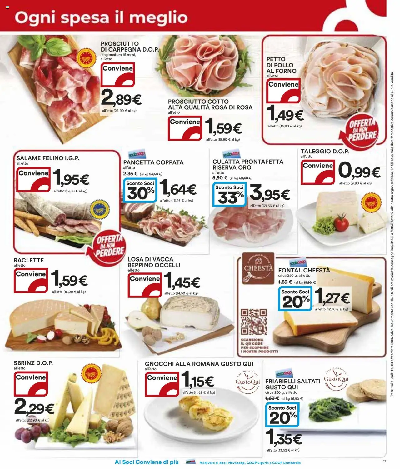 Volantino Ipercoop del 11.09.2025 | Pagina: 17 | Prodotti: Pollo, Data, Friarielli, Forno