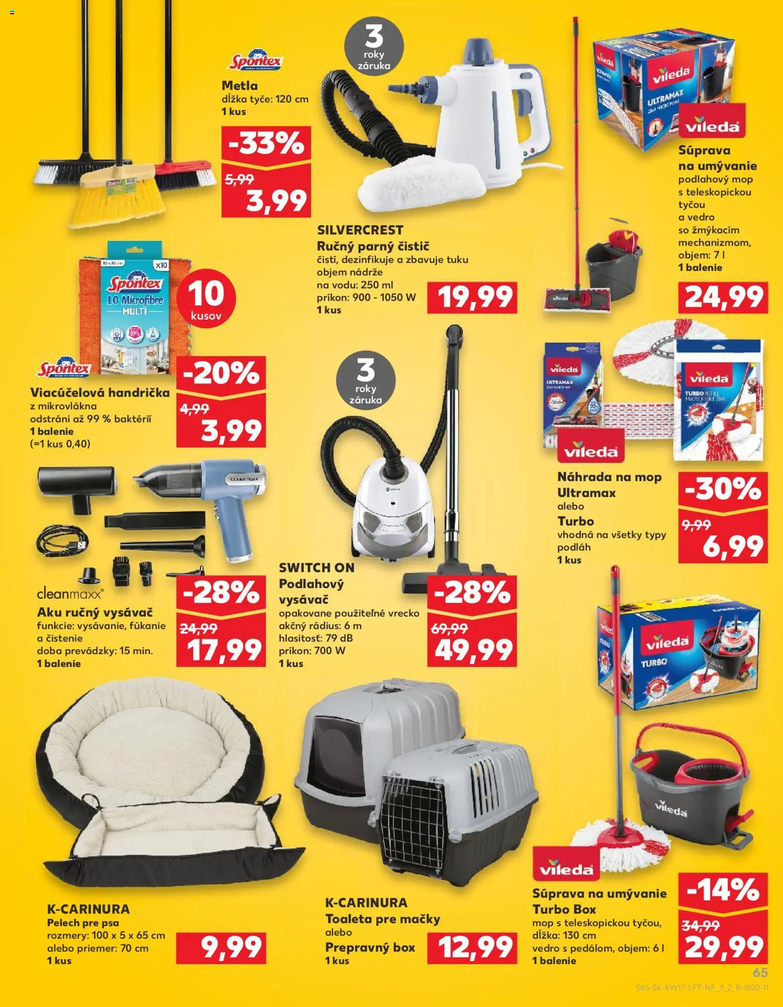 Kaufland SK akciós ujság - amely érvényes a következő dátumtól: 23.04.2026 | Oldal: 65 | Termékek: Só, Vileda