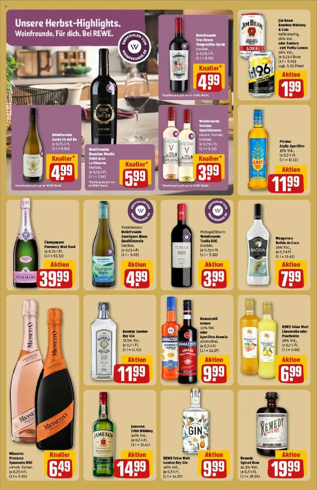 Rewe prospekt Wetzlar	 – gültig ab 13.10.2025 | Seite: 18 | Produkte: Cola, Rum, Bourbon, Whiskey