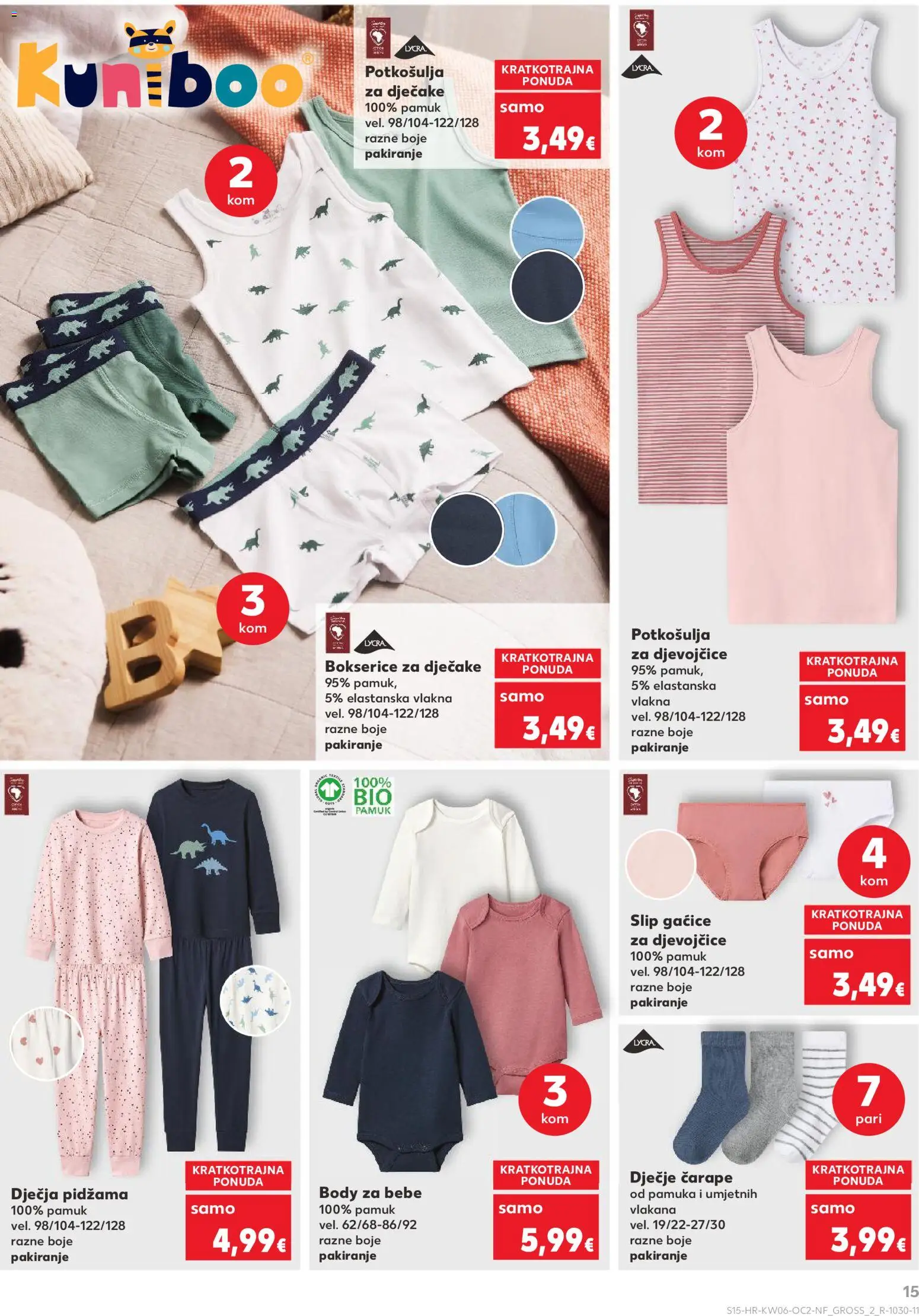 Kaufland katalog | vrijedi od 04.02.2026 | Stranica: 15 | Proizvodi: Gaćice, Čarape, Pidžama, Bokserice