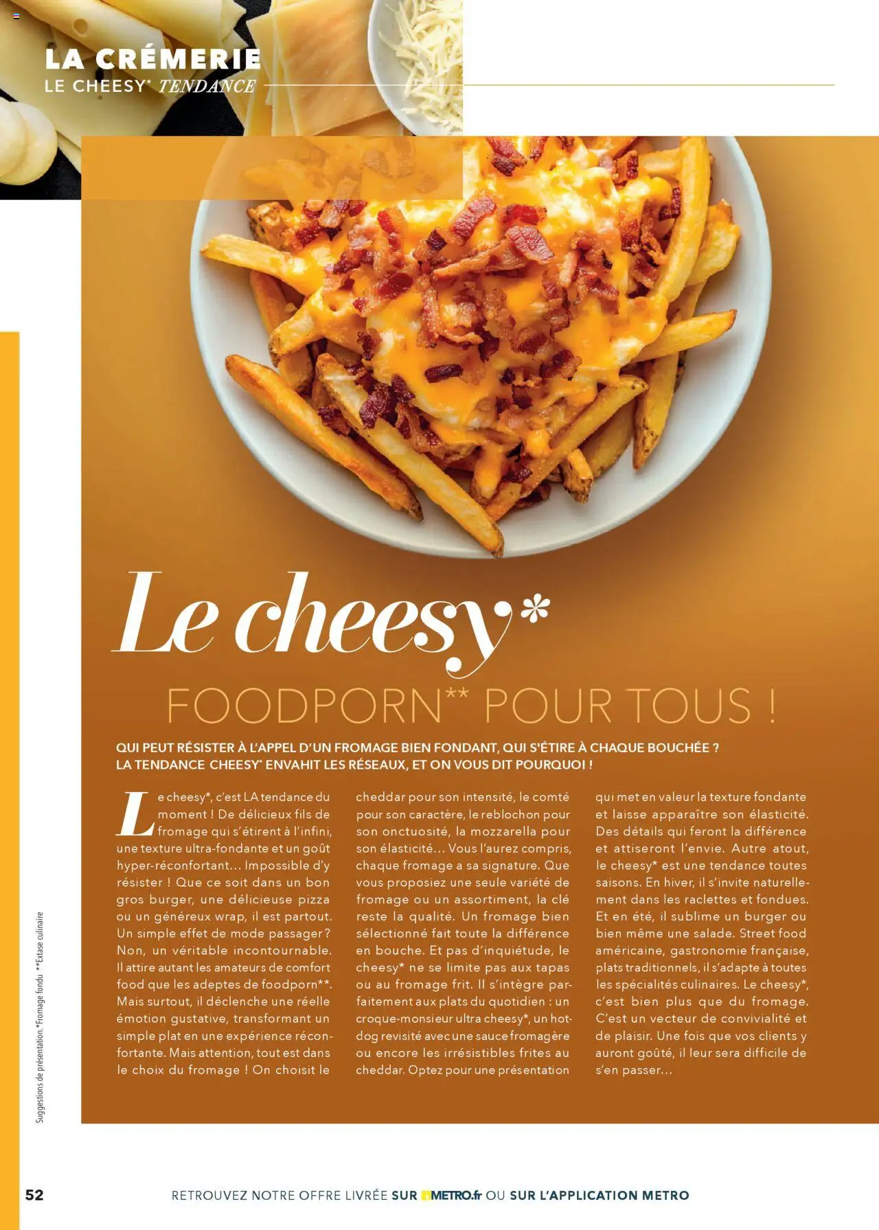  | Page: 52 | Produits: Sauce fromagère, Frites, Mais, Pizza