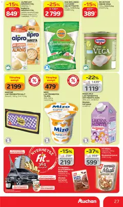 Auchan akciós újság - amely érvényes a következő dátumtól: 26.03.2026 | Oldal: 27 | Termékek: Müzli, Főzőtejszín, Sajt, Vegán