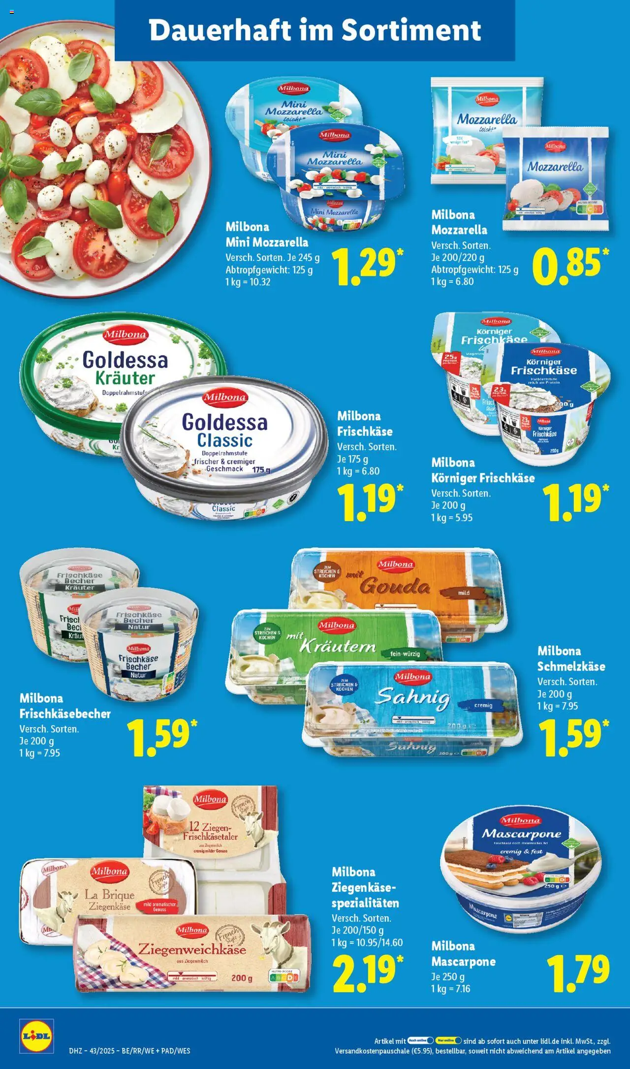 Lidl Prospekt Trier-West – gültig ab 20.10.2025 | Seite: 12 | Produkte: Mascarpone, Mozzarella, Gouda, Kraut