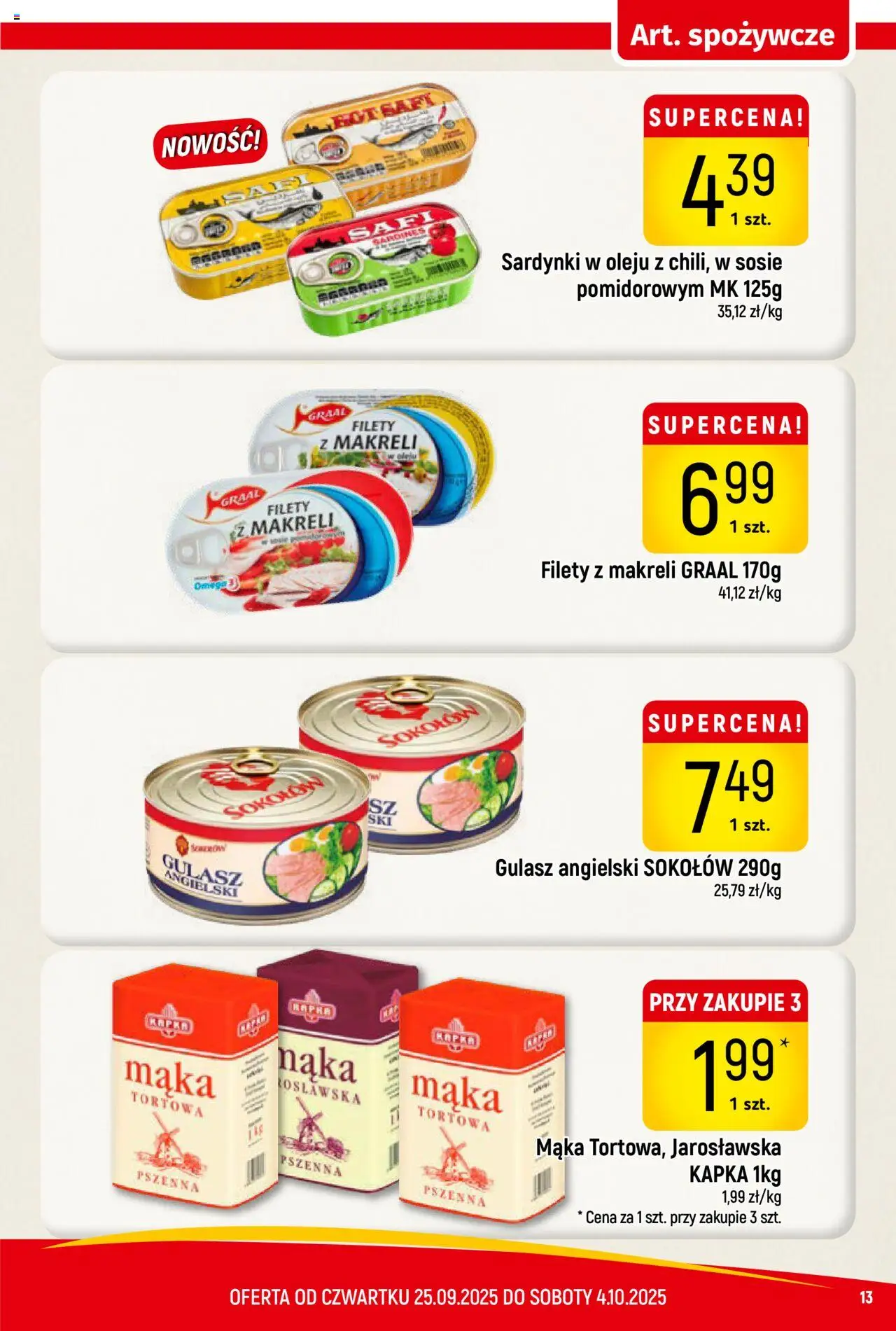 Piotruś Pan Gazetka od 25.09.2025 | Strona: 13 | Produkty: Gulasz angielski, Gulasz
