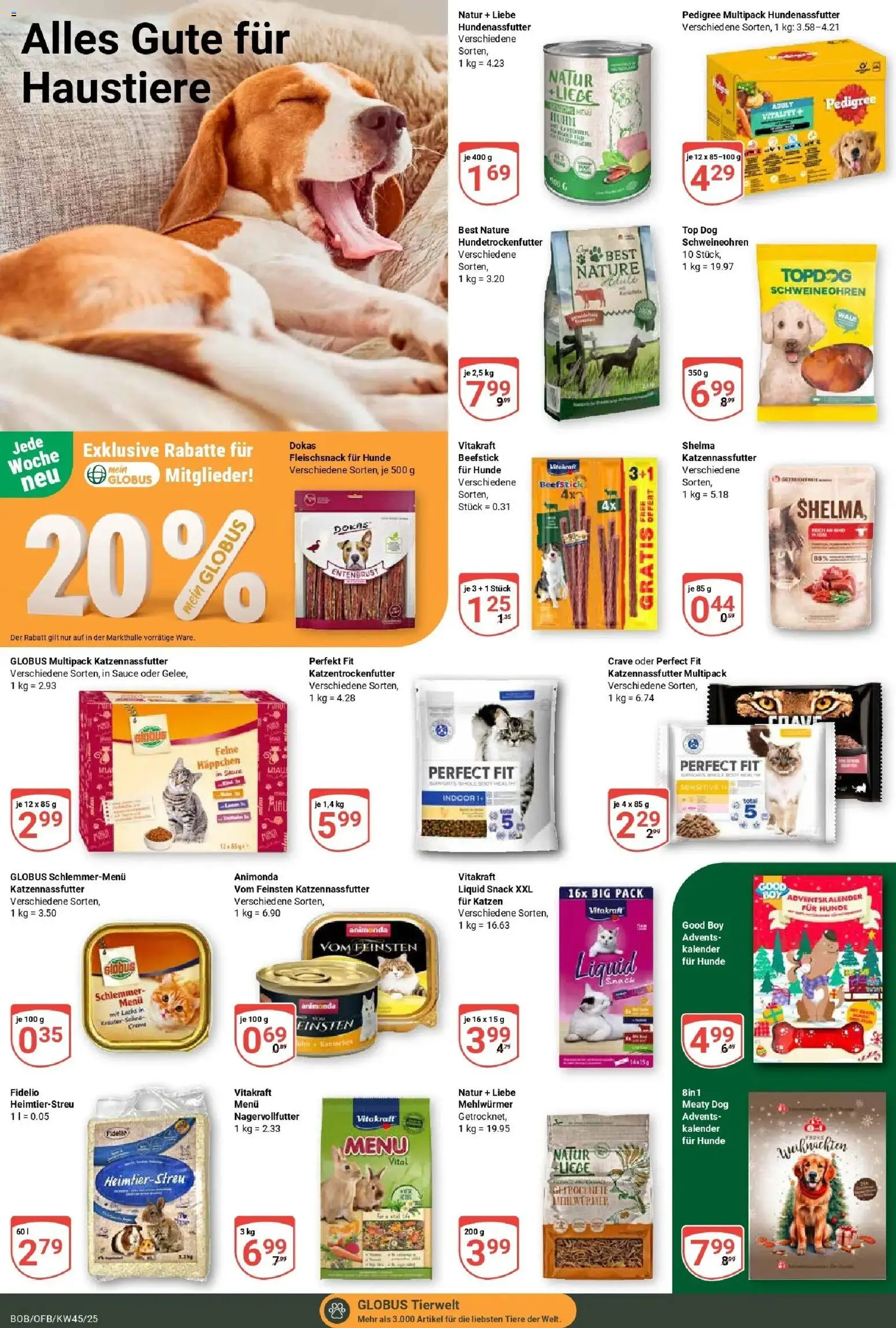 Globus prospekt Bobenheim-Roxheim	 – gültig ab 02.11.2025 | Seite: 19 | Produkte: Top, Liege, Pedigree