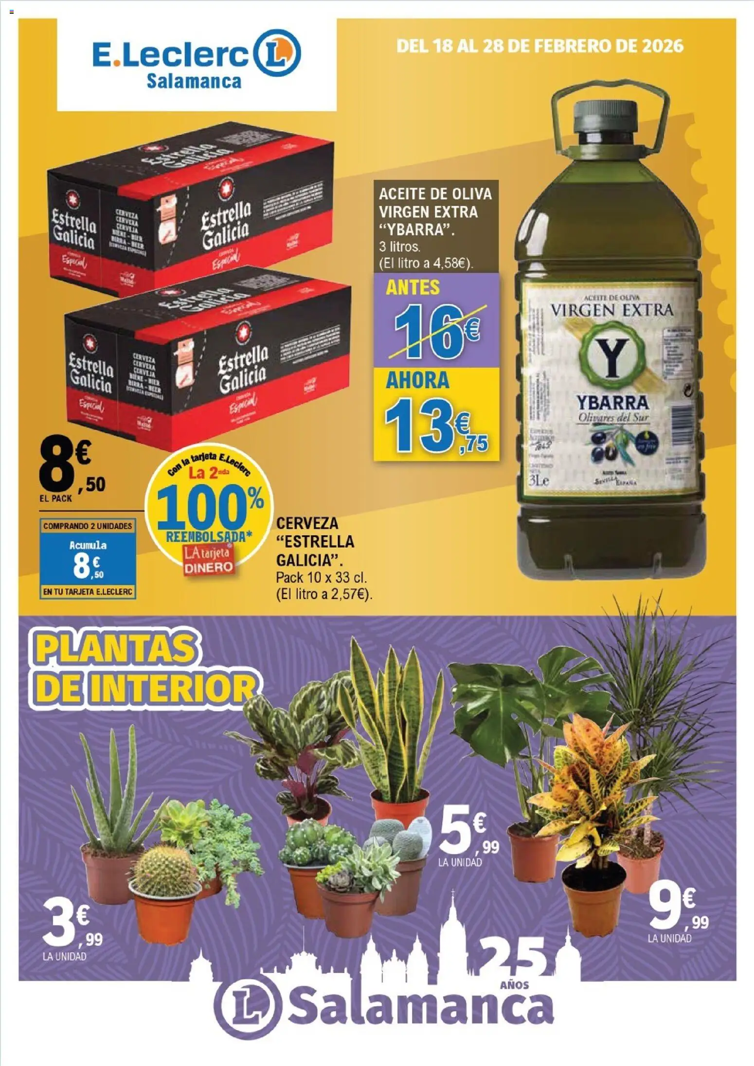 E.Leclerc - Salamanca │ válido desde el 18.02.2026 | Página: 1 | Productos: Aceite, Cerveza, Aceite de oliva, Aceite de oliva virgen extra