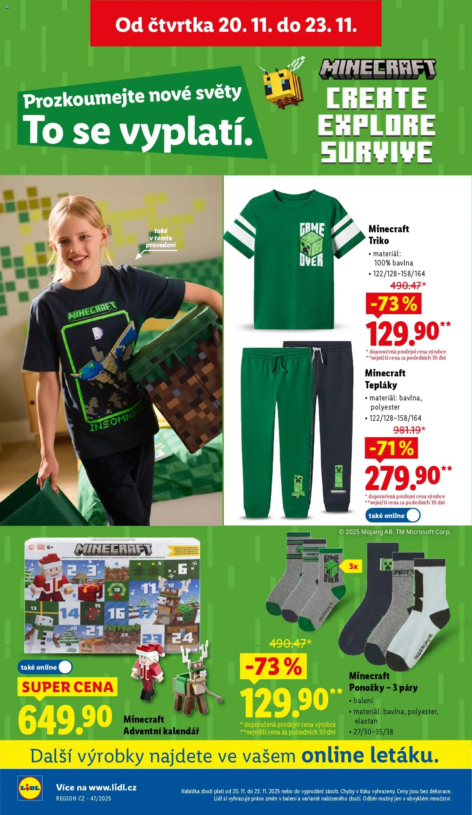 Lidl Black Friday od 17.11.2025 | Strana: 28 | Produkty: Ponožky, Adventní kalendář, Tepláky, Kalendář