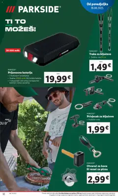 Lidl katalog | vrijedi od 18.08.2025 | Stranica: 32 | Proizvodi: Baterija, Otvarač za boce, Rezač, Parkside