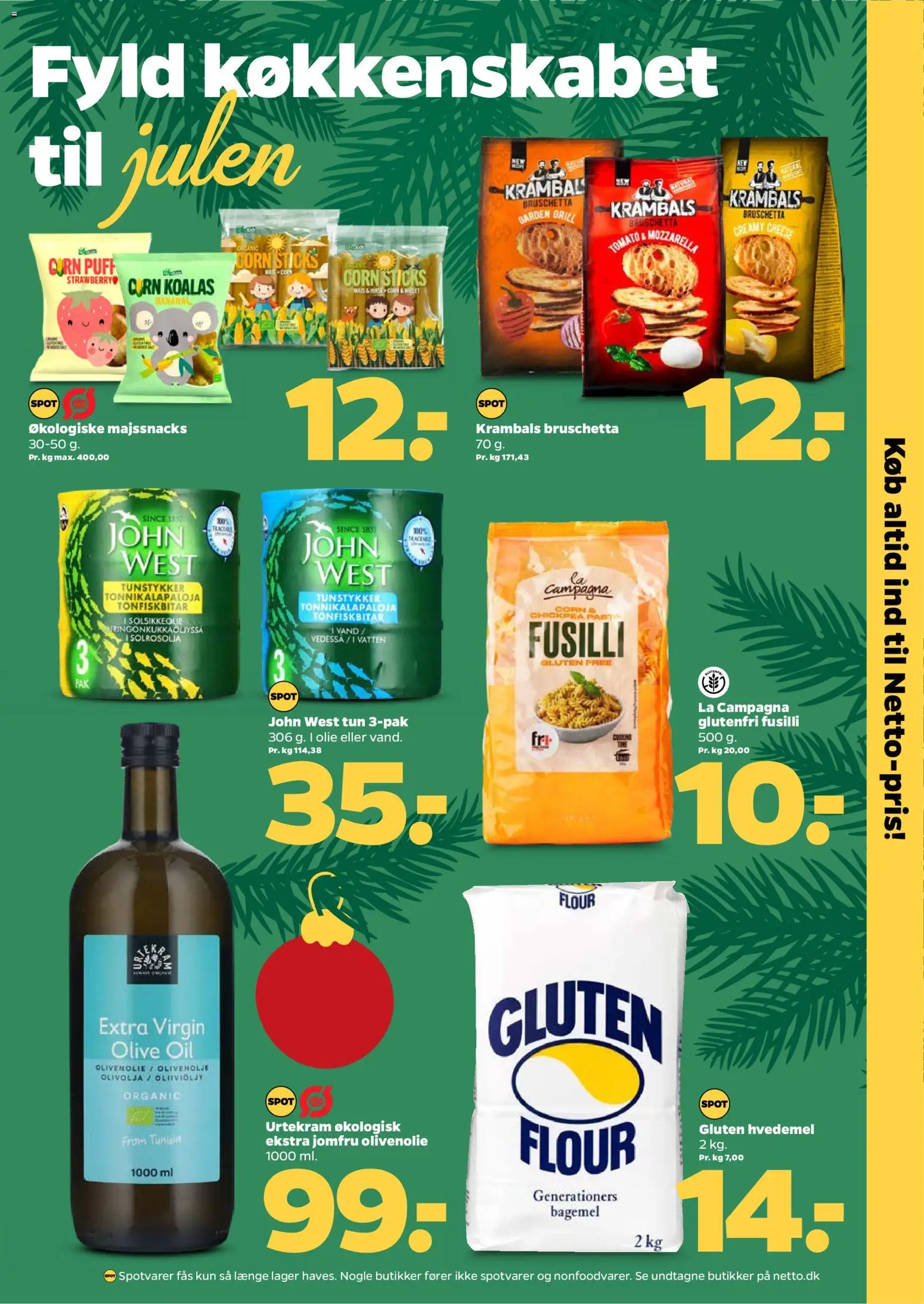 Netto tilbudsavis – gyldig fra 22.11.2025 | Side: 20 | Produkter: Olie, Hvedemel, Tun, Mozzarella
