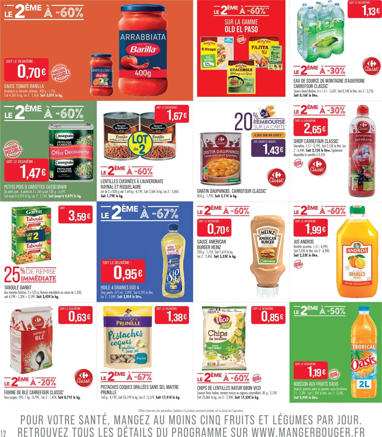 {H1} | Page: 12 | Produits: Sel, Pistaches, Tomates, Oignons