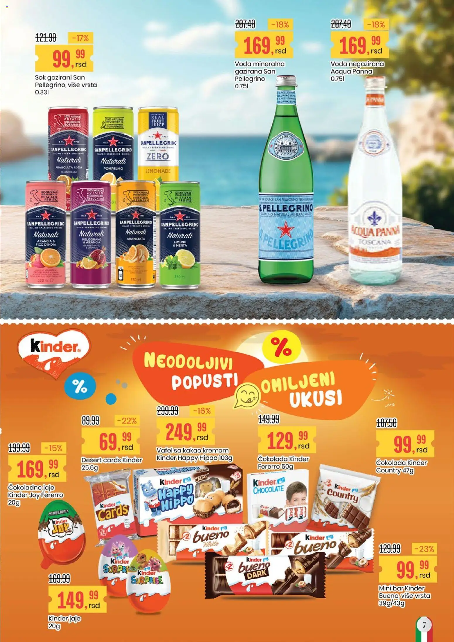 Aroma Market katalog - važi od 27.03.2026 | Strana: 7 | Proizvode: Voda, Mineralna voda, Čokolada, Sok