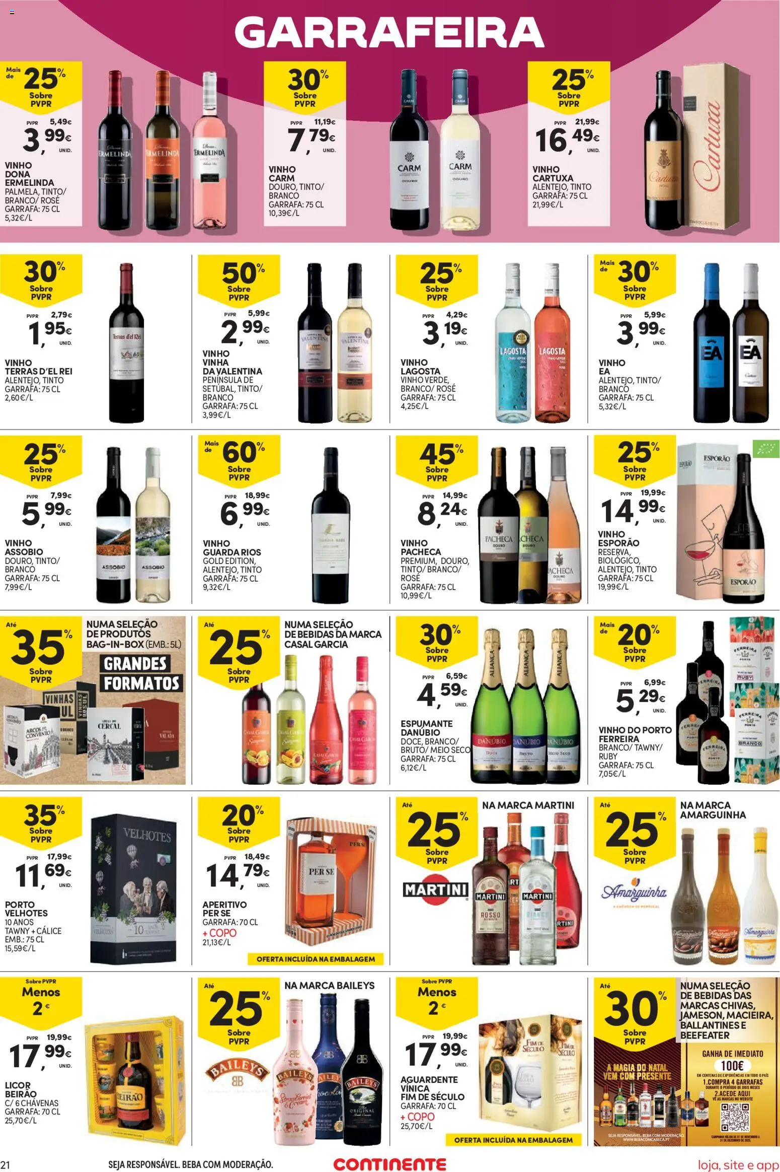 Continente Semanal Continente Bom Dia │ válido de 09.12.2025 | Página: 21 | Produtos: Espumante, Lagosta, Chávenas, Vinho