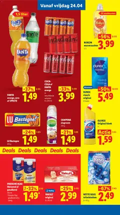 FANTA orange, zero of SPRITE, FANTA orange, zero of SPRITE - Voorbeeld van een folder van Lidl, geldig van 20.04.2026 | Pagina: 32 | Producten: Wasverzachter, Robijn, Sprite, Slagroom