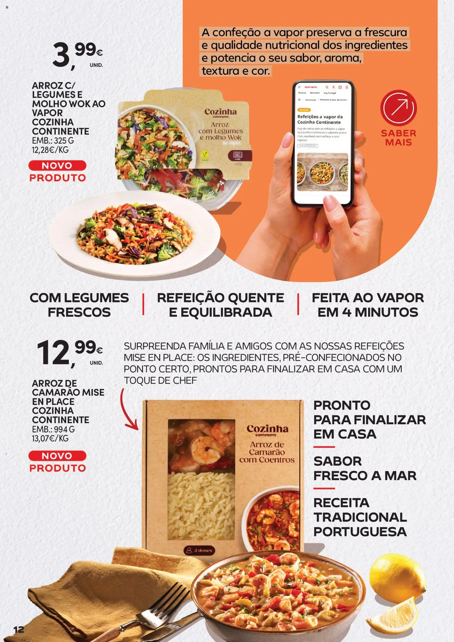 Continente - Cabazes de Natal │ válido de 11.11.2025 | Página: 12 | Produtos: Pratos, Camarão, Arroz