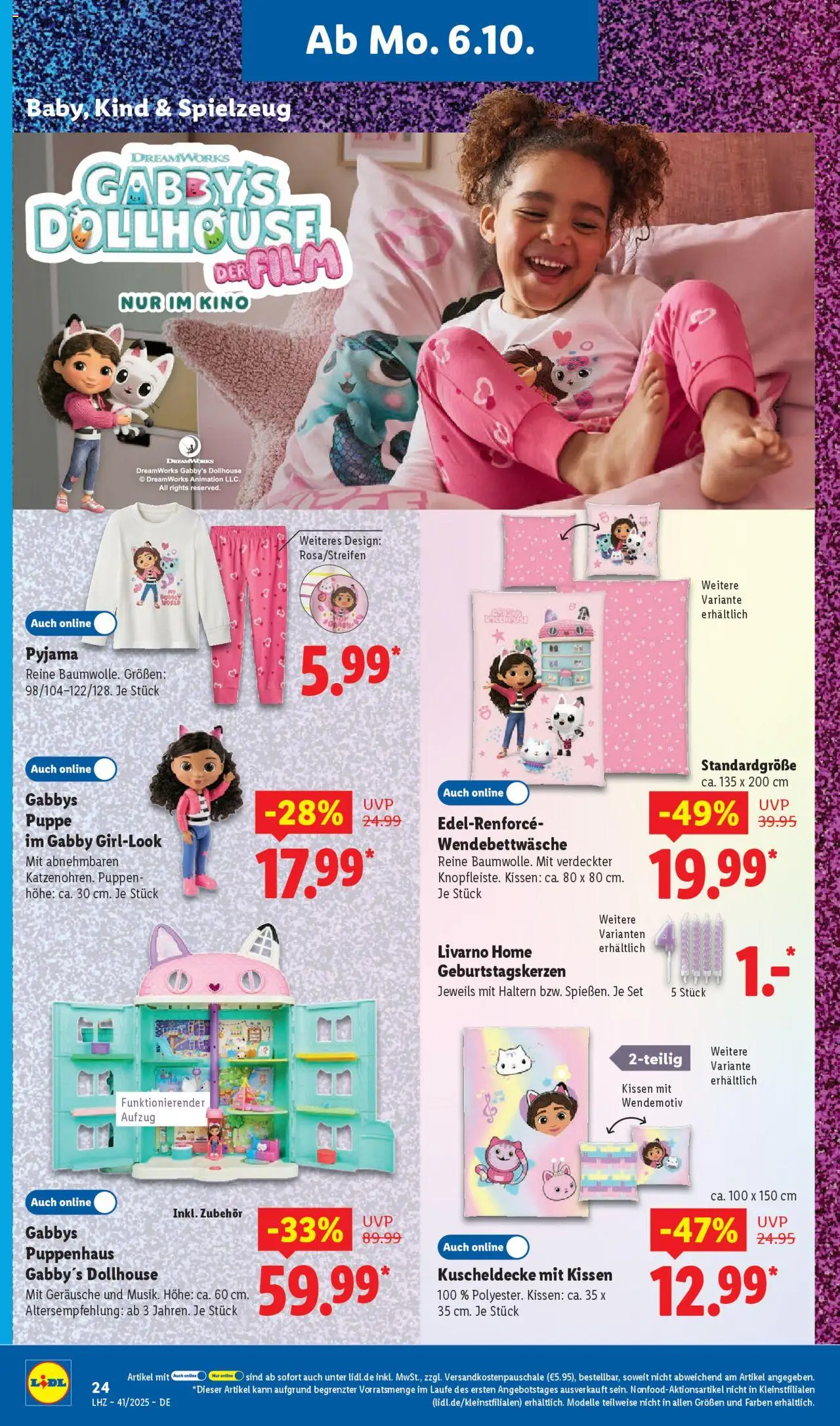 Lidl Prospekt Hilders – gültig ab 06.10.2025 | Seite: 38 | Produkte: Kissen, Pyjama