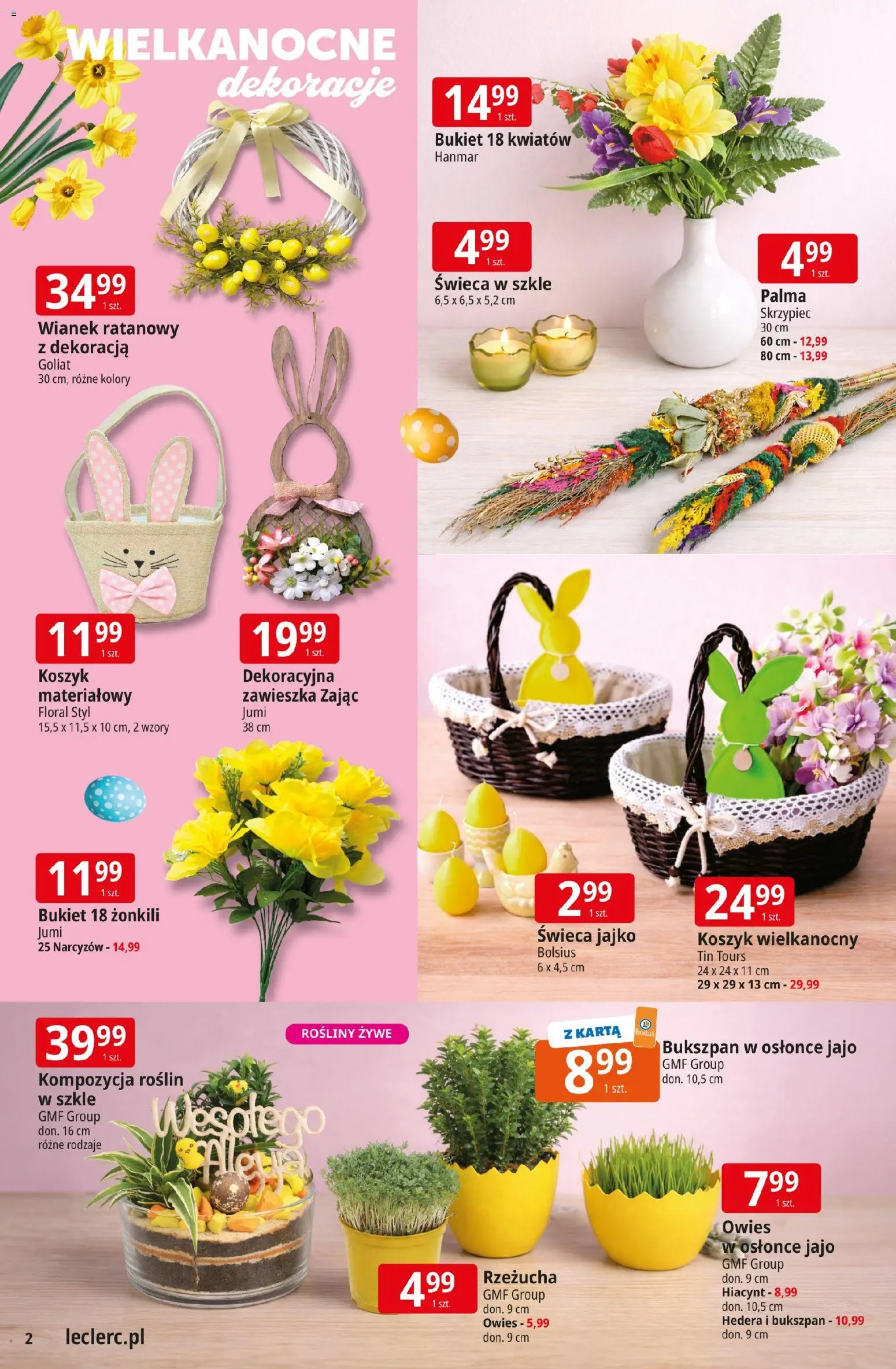 E.Leclerc gazetka - Wrocław od 17.03.2026 | Strona: 2 | Produkty: Karta, Rzeżucha, Rosliny