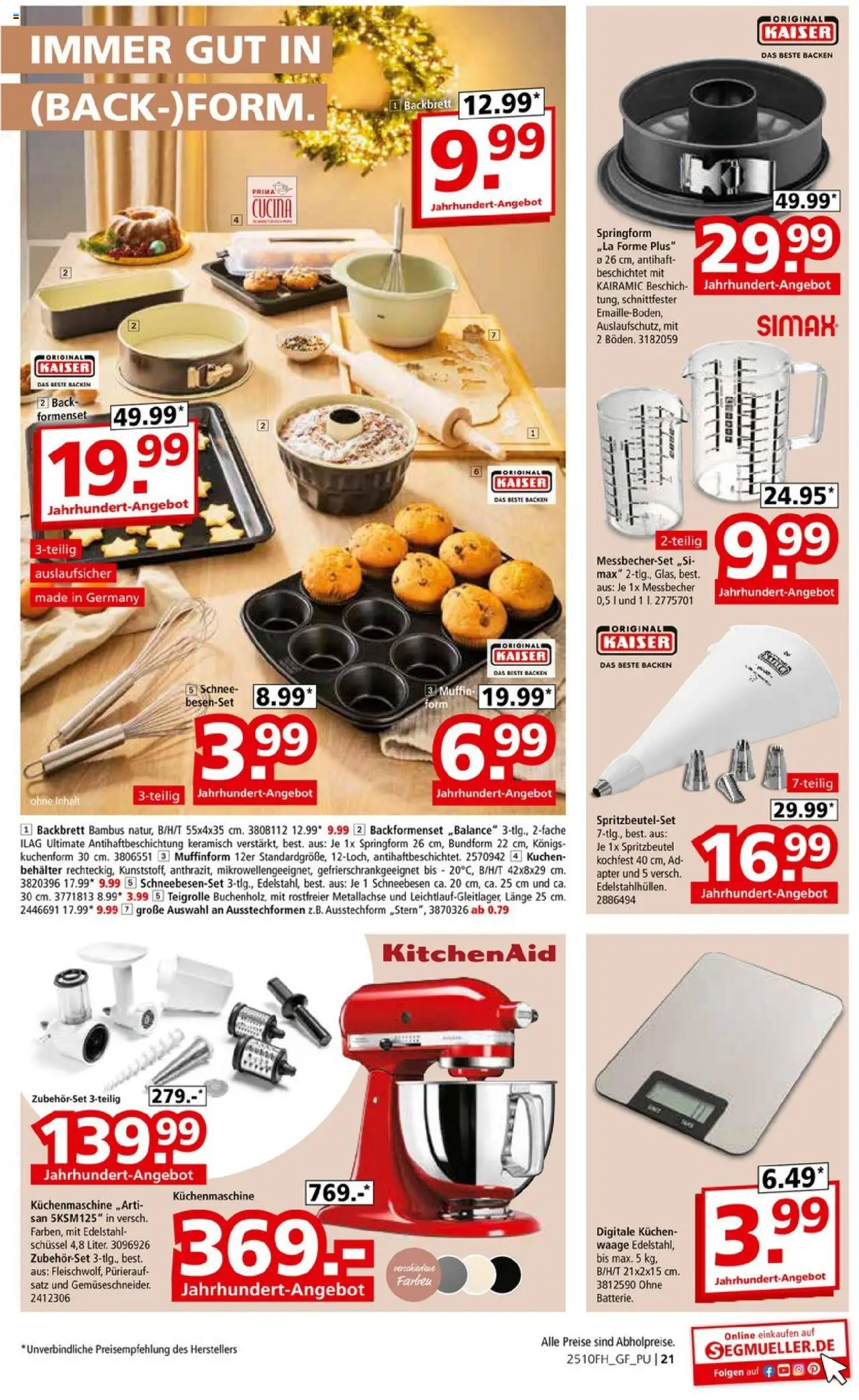 Segmüller Prospekt 	 – gültig ab 18.10.2025 | Seite: 31 | Produkte: Kuchen