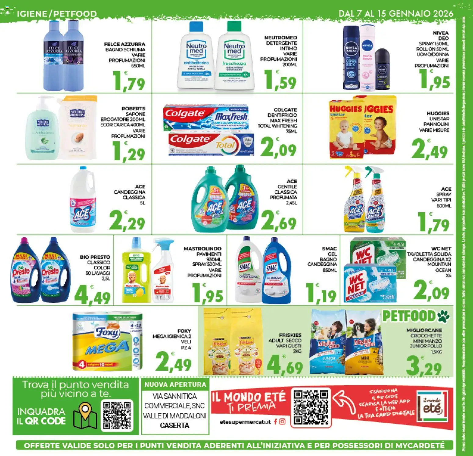 Volantino Eté del 07.01.2026 | Pagina: 12 | Prodotti: Sapone, Dentifricio, Manzo, Bagno