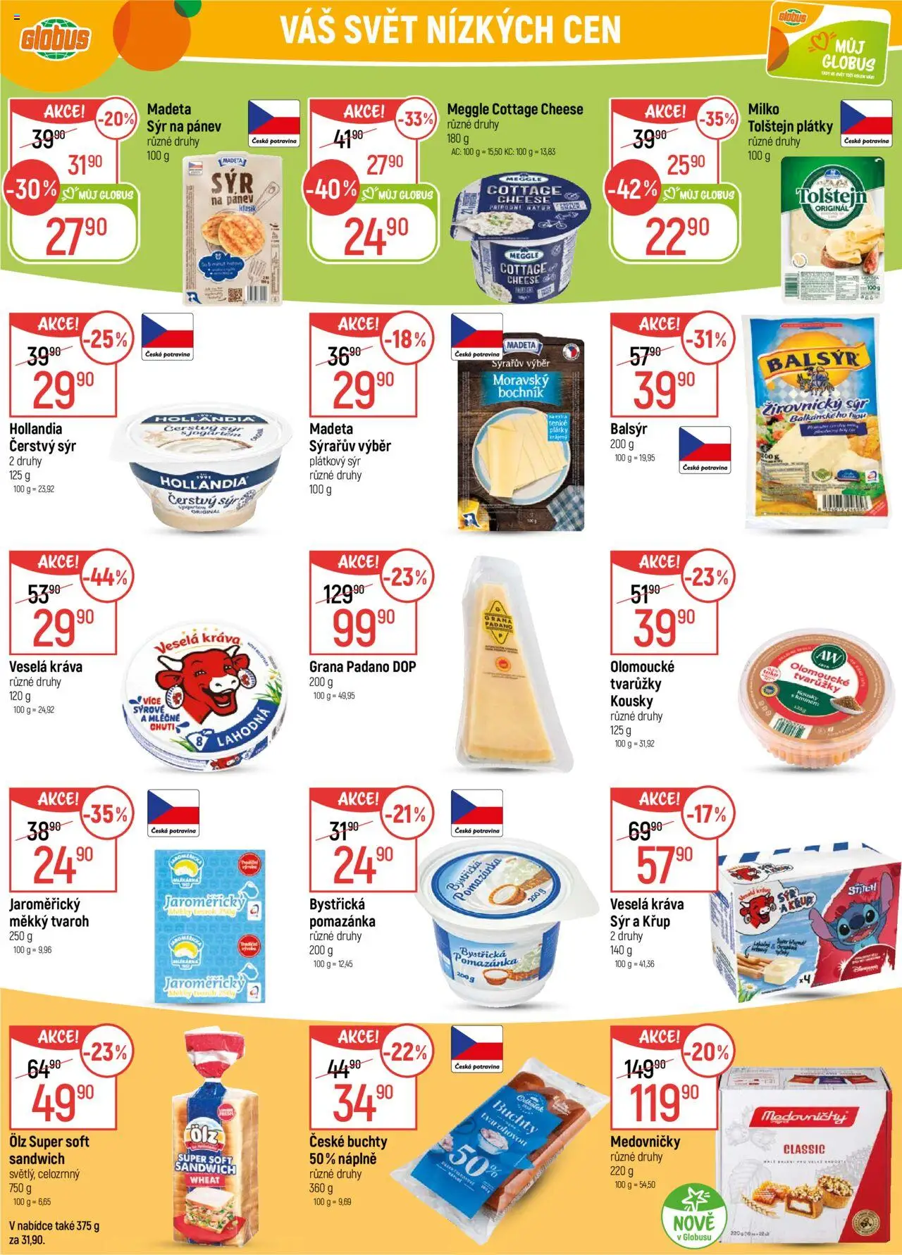 Globus leták - Havířov od 22.10.2025 | Strana: 21 | Produkty: Tvarůžky, Pomazánka, Grana Padano, Cottage