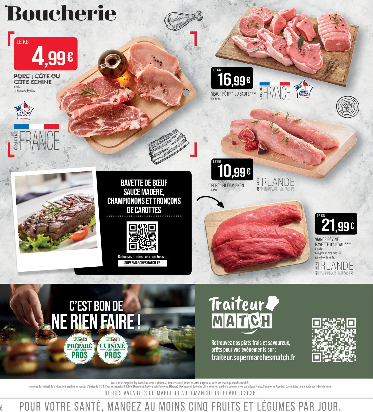 {H1} | Page: 6 | Produits: Carottes, Filet mignon, Porc, Porc filet mignon