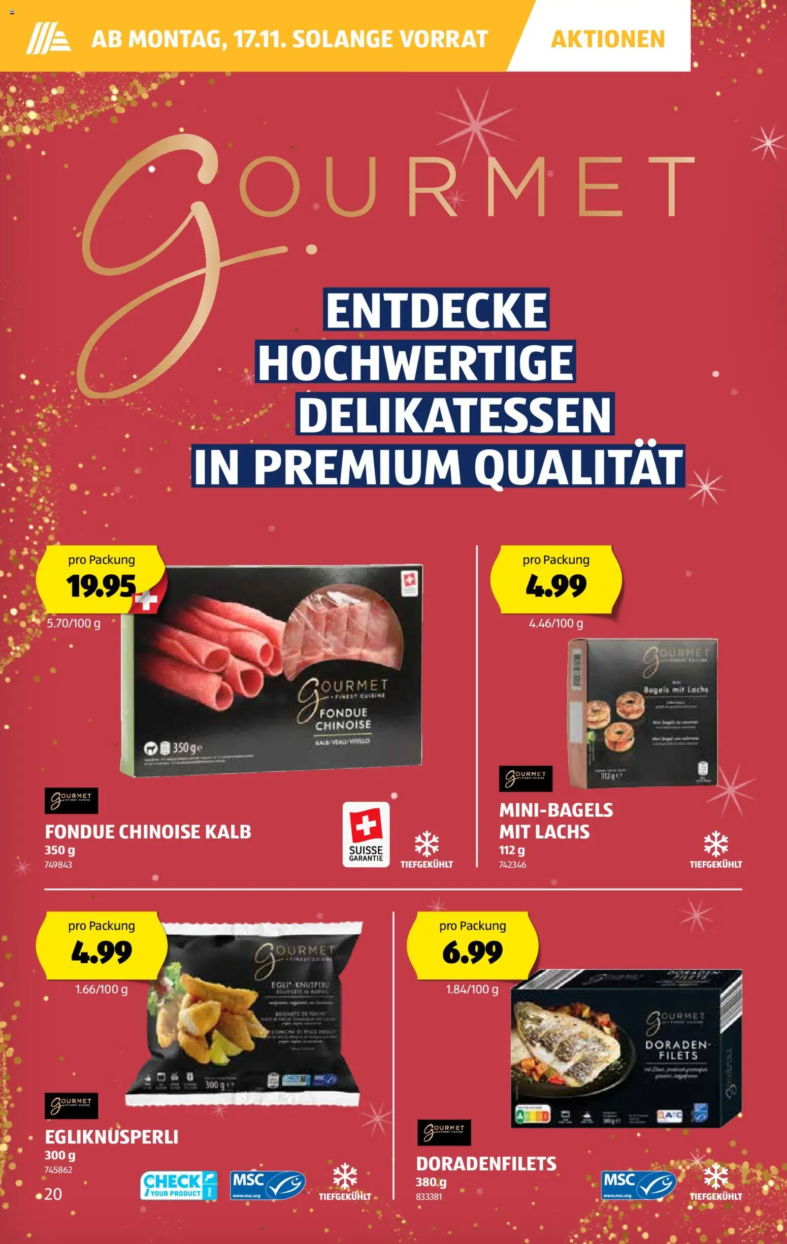 Aldi Aktionen – gültig ab 13.11.2025 | Seite: 21 | Produkte: Lachs, Fondue