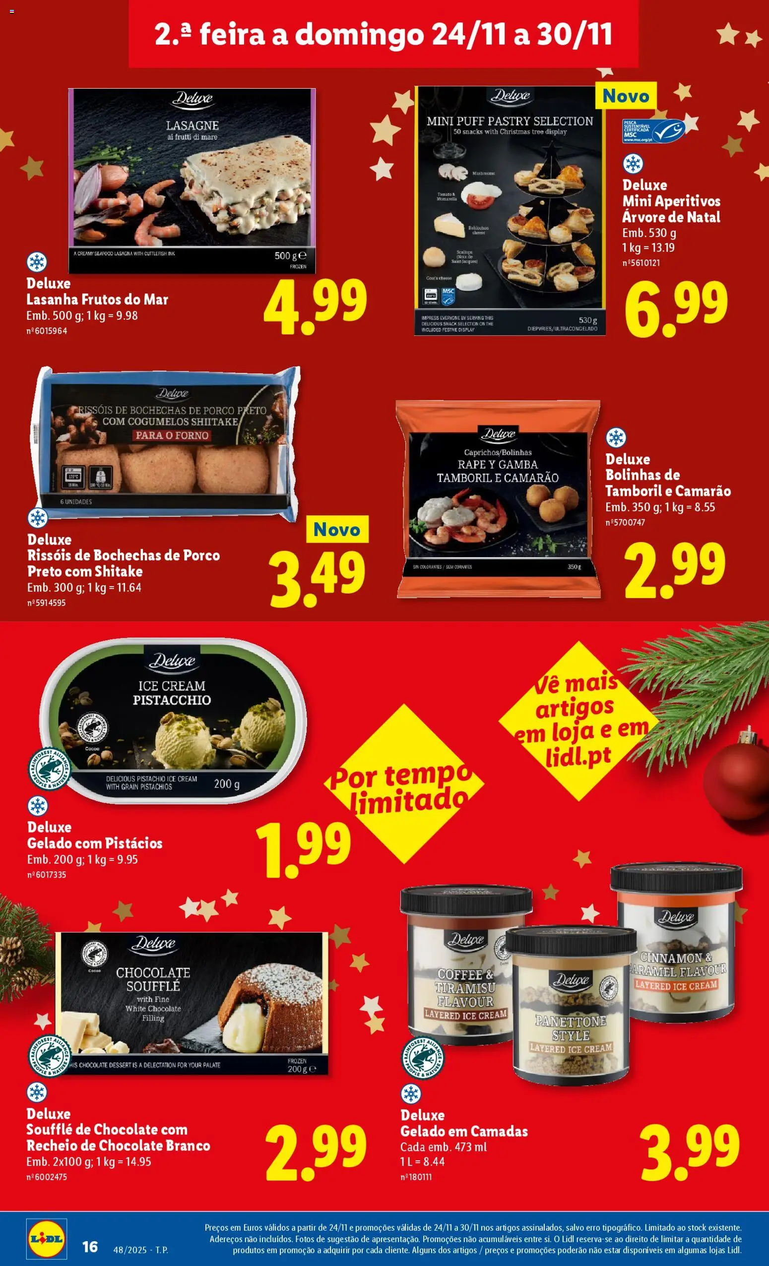Lidl Black Friday │ válido de 24.11.2025 | Página: 16 | Produtos: O forno, Camarão, Lasanha, Gelado