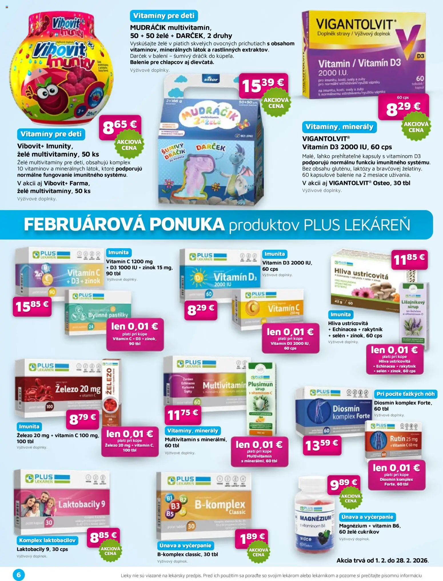 Nové Plus lekáreň akcie – leták je platný od 01.02.2026 | Strana: 6