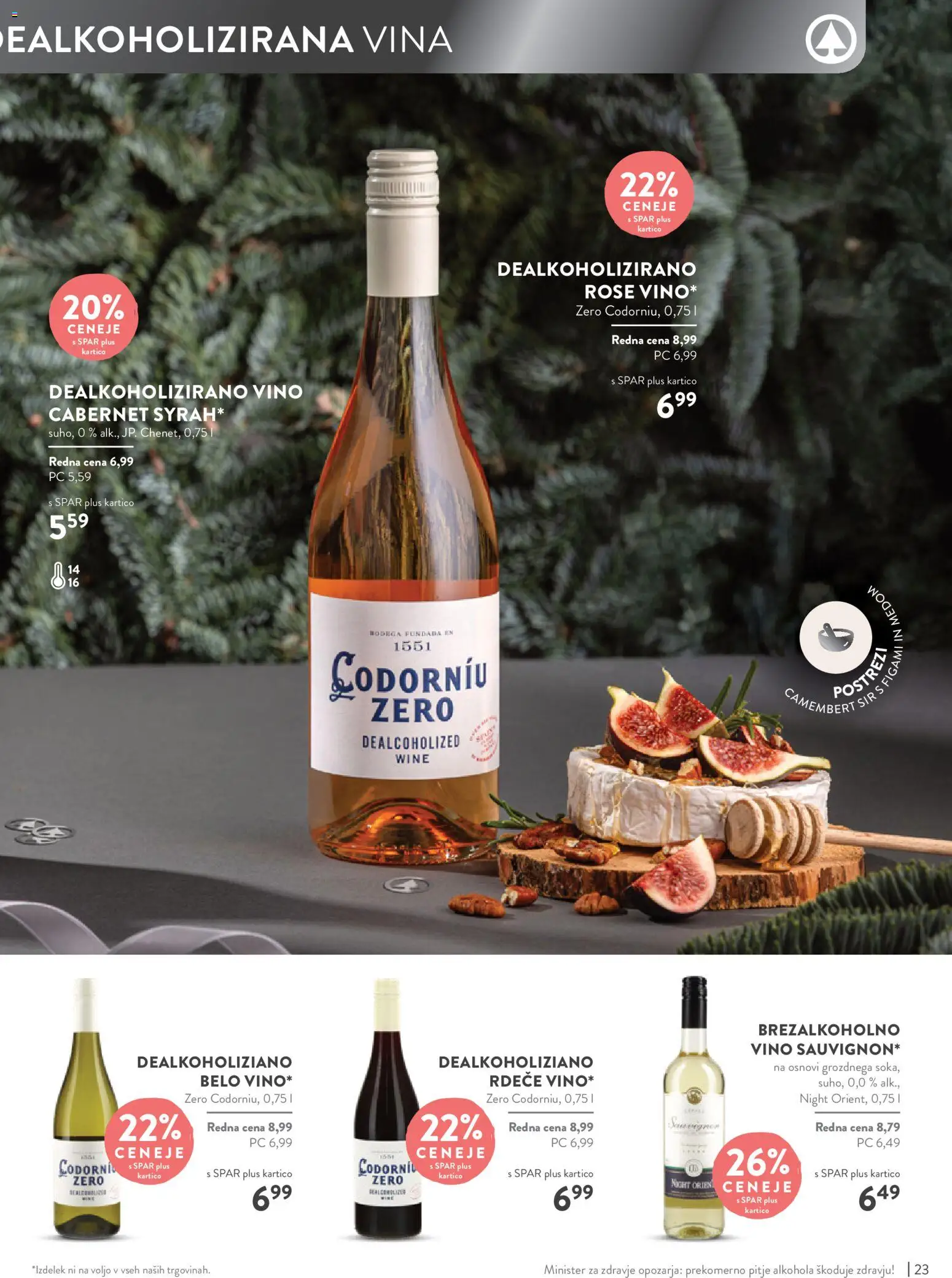 Novi Spar katalog ponudbe – veljaven od 05.11.2025 | Stran: 23 | Izdelki: Sir, Vino
