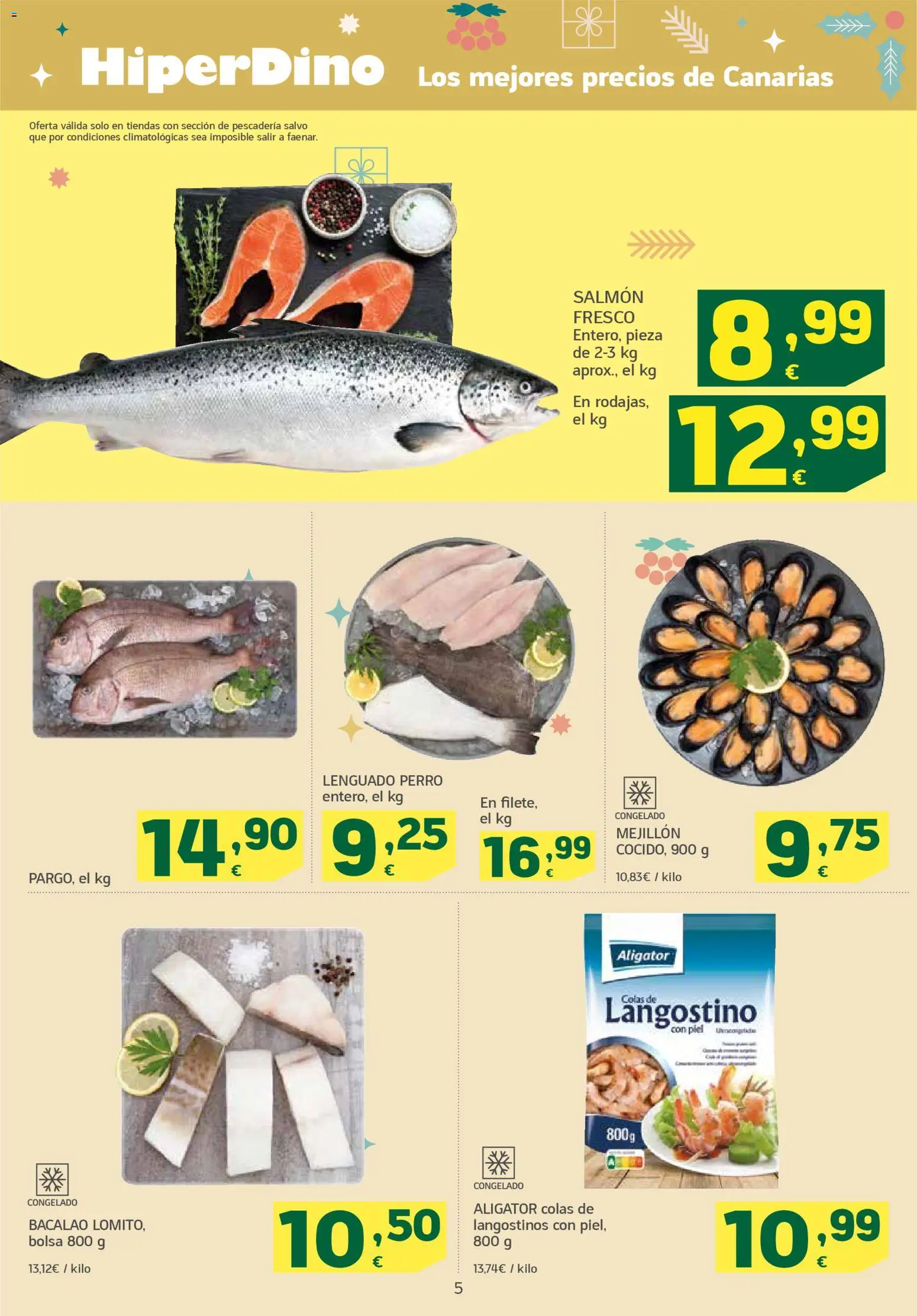 HiperDino folleto │ válido desde el 04.12.2025 | Página: 5 | Productos: Bolsa, Langostino