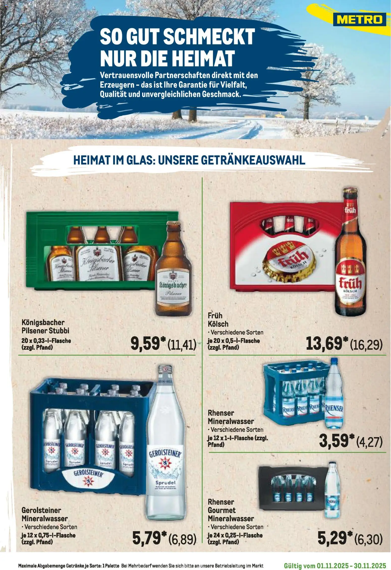 Metro Regionaler Flyer – gültig ab 01.11.2025 | Seite: 73 | Produkte: Mineralwasser, Gerolsteiner