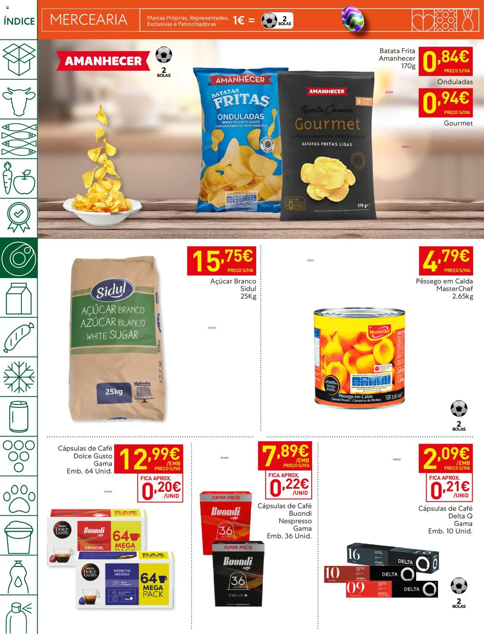 Recheio folheto │ válido de 17.03.2026 | Página: 44 | Produtos: Batata frita, Cafe buondi, Delta q, Dolce gusto