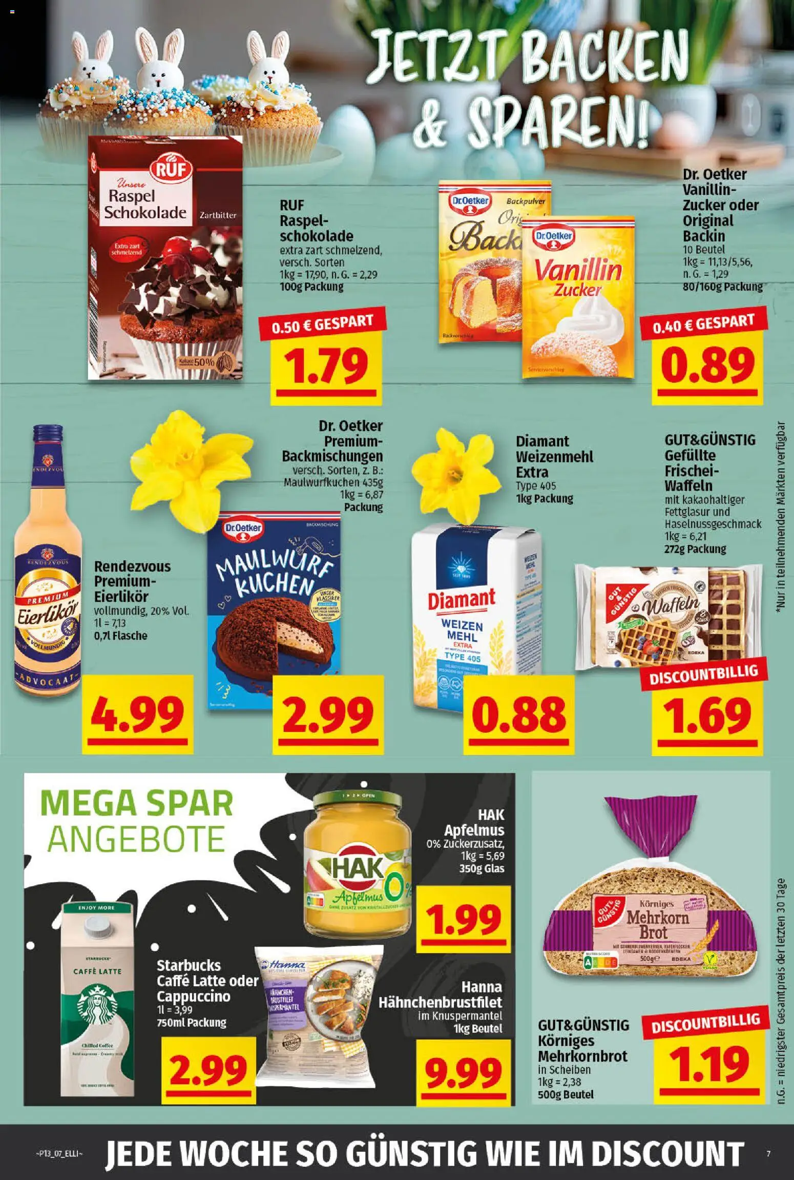 Elli Markt Prospekt Greffen – gültig ab 23.03.2026 | Seite: 7 | Produkte: Schokolade, Starbucks, Weizenmehl, Zucker