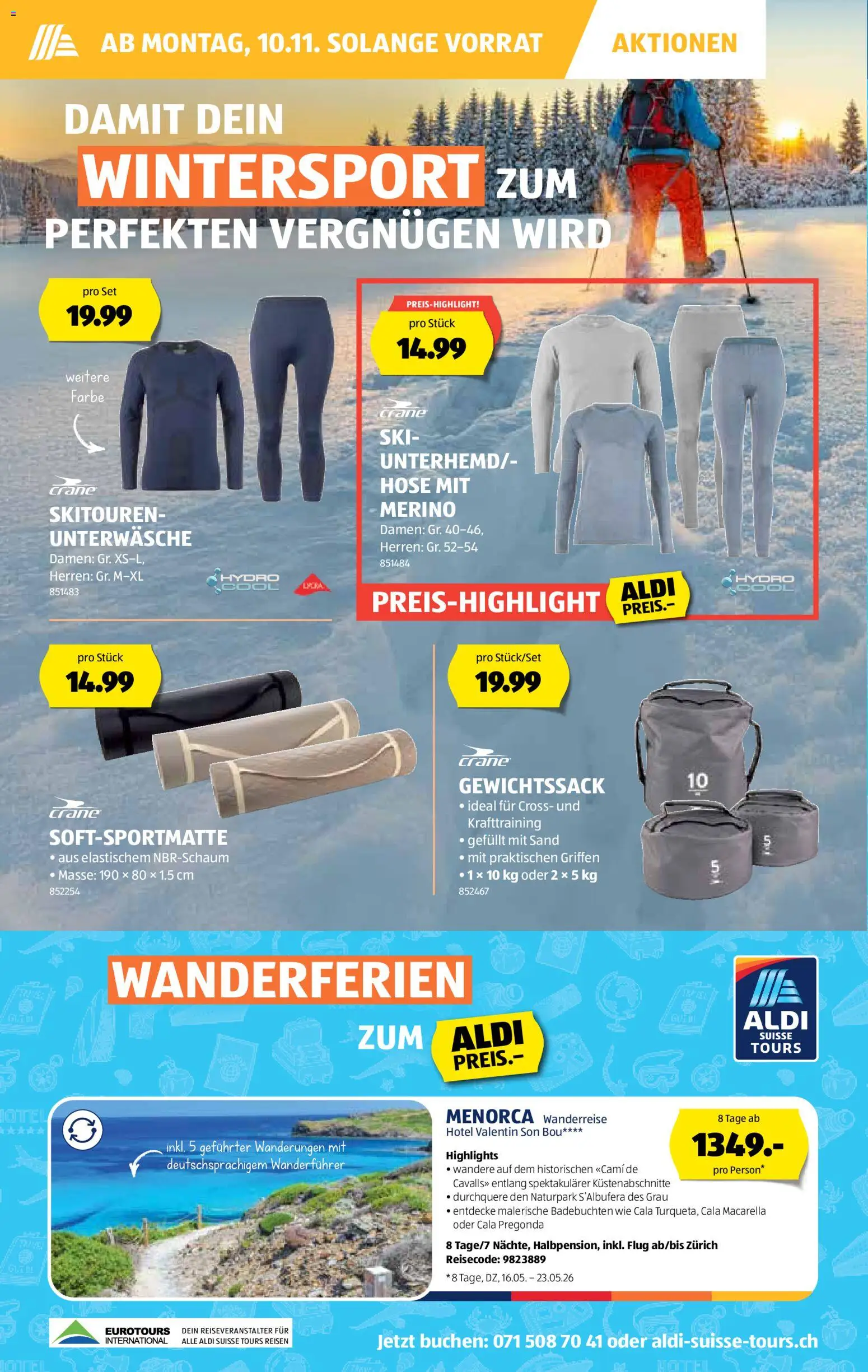 Aldi Aktionen – gültig ab 06.11.2025 | Seite: 35 | Produkte: Ski, Hose, Unterwäsche