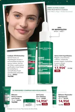 Pré-visualização Sérum Anti-Imperfeições, Regula o microbioma cutâneo, reduzindo pontos negros, borbulhas e poros visíveis. 30 ml - 16773 válido de 30.11.2025 | Página: 22