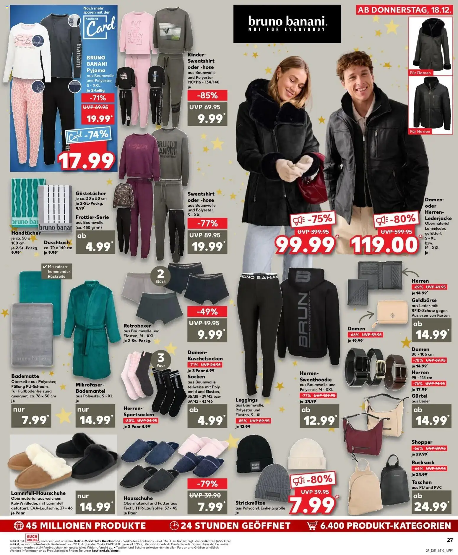Kaufland prospekt Wülfrath	 – gültig ab 22.12.2025 | Seite: 27 | Produkte: Pyjama, Leggings, Bademantel, Rucksack