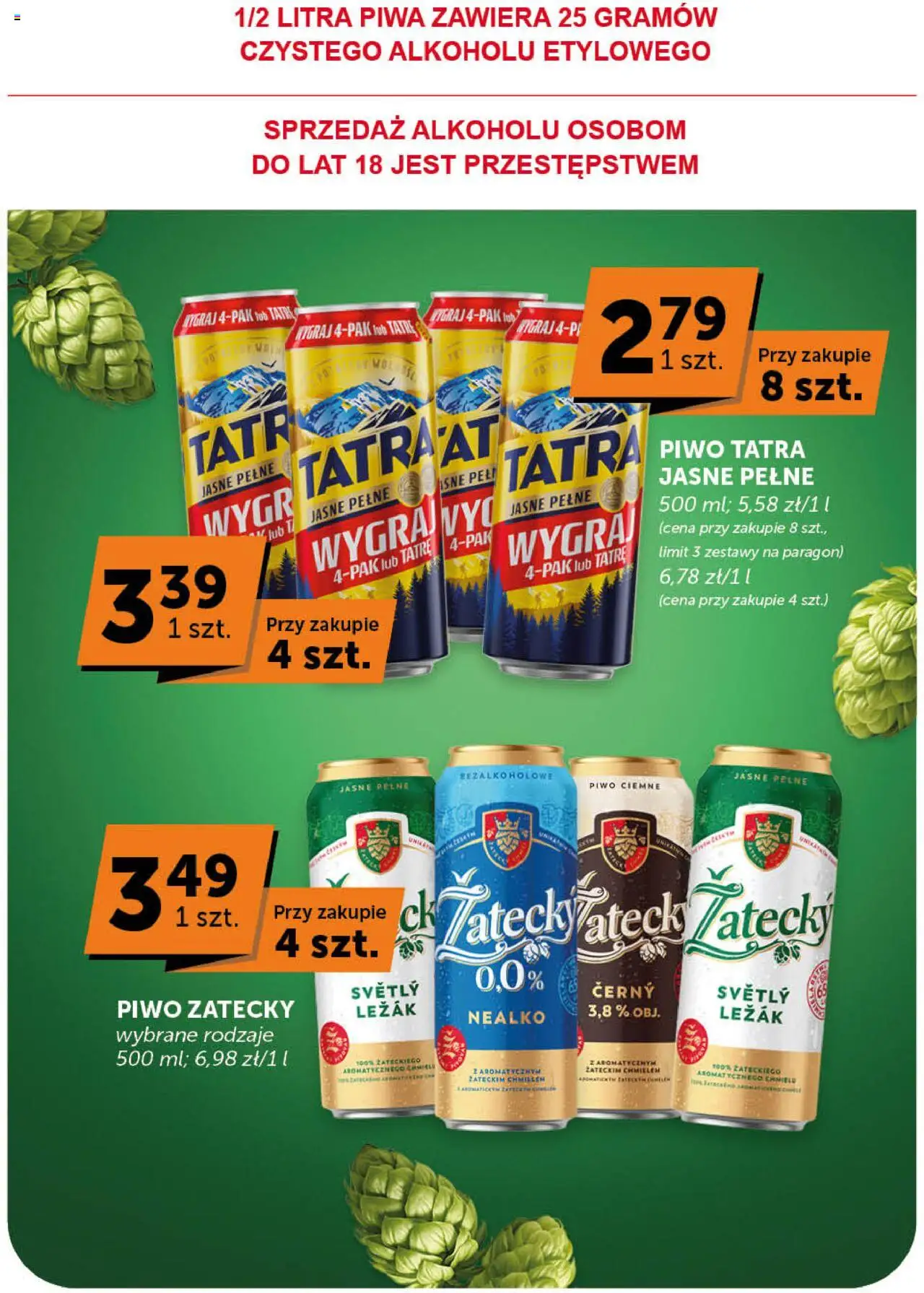 Groszek Gazetka - Market od 18.09.2025 | Strona: 50 | Produkty: Leżak, Bób, Piwo